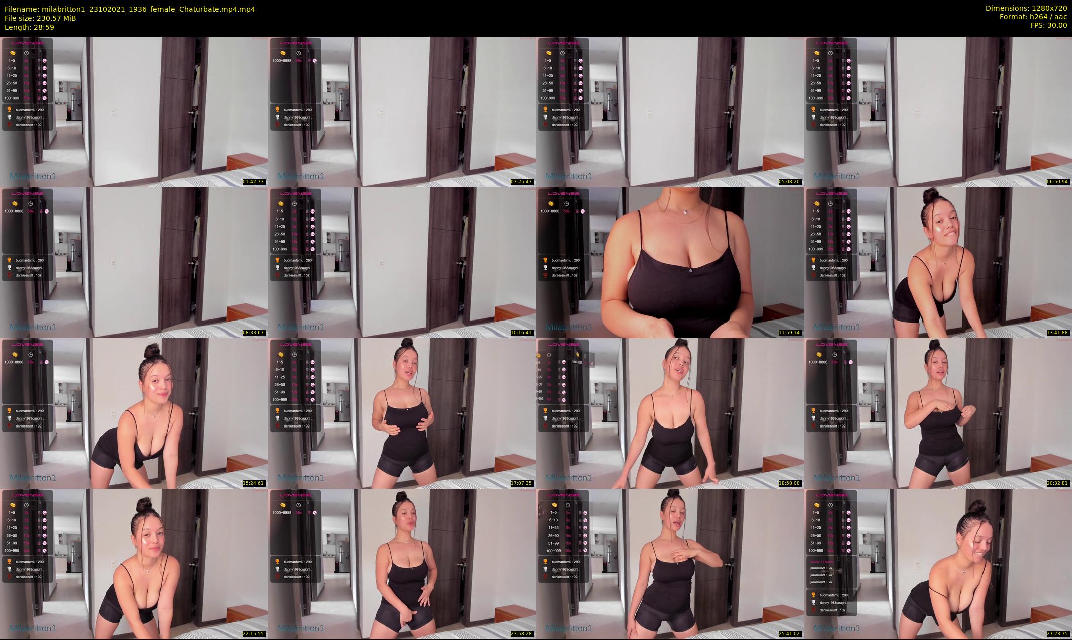 milabritton1 — 29 minute Chaturbate female cam show recording, 720p, Oct 23, 2021