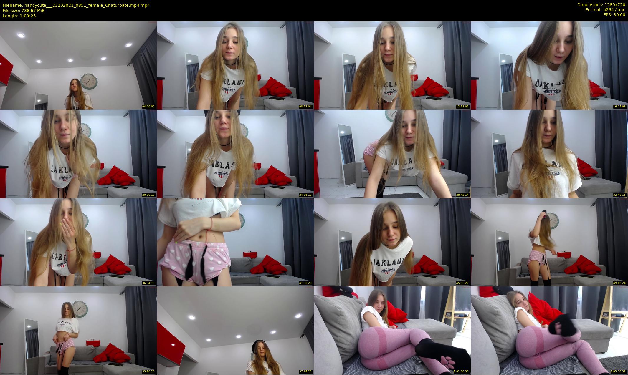 nancycute__ — 70 minute Chaturbate female cam show recording, 720p, Oct 23, 2021