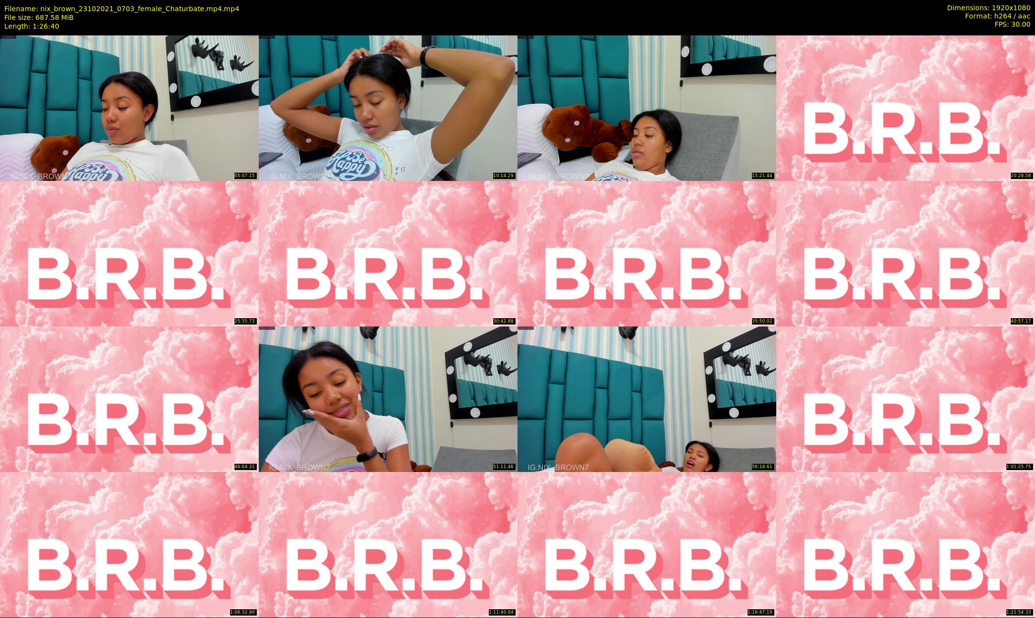 nix_brown — 87 minute Chaturbate female cam show recording, 1080p, Oct 23, 2021