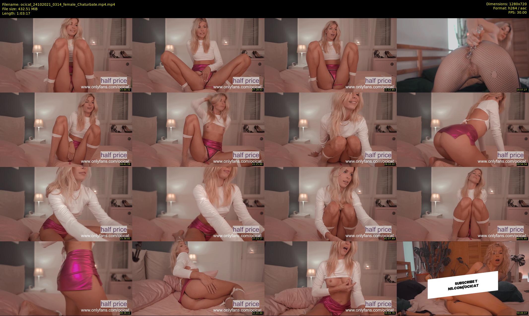 ocicat — 64 minute Chaturbate female cam show recording, 720p, Oct 24, 2021