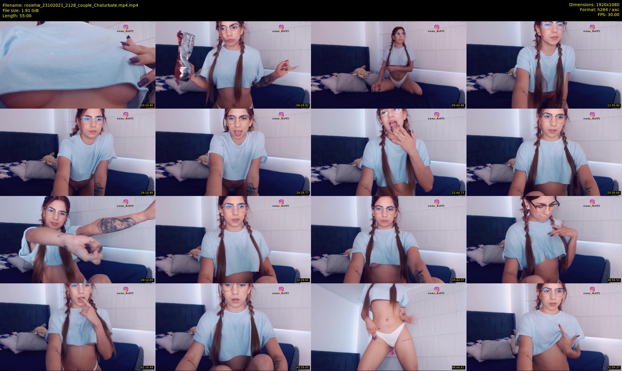 rosiehw — 55 minute Chaturbate couple cam show recording, 1080p, Oct 23, 2021