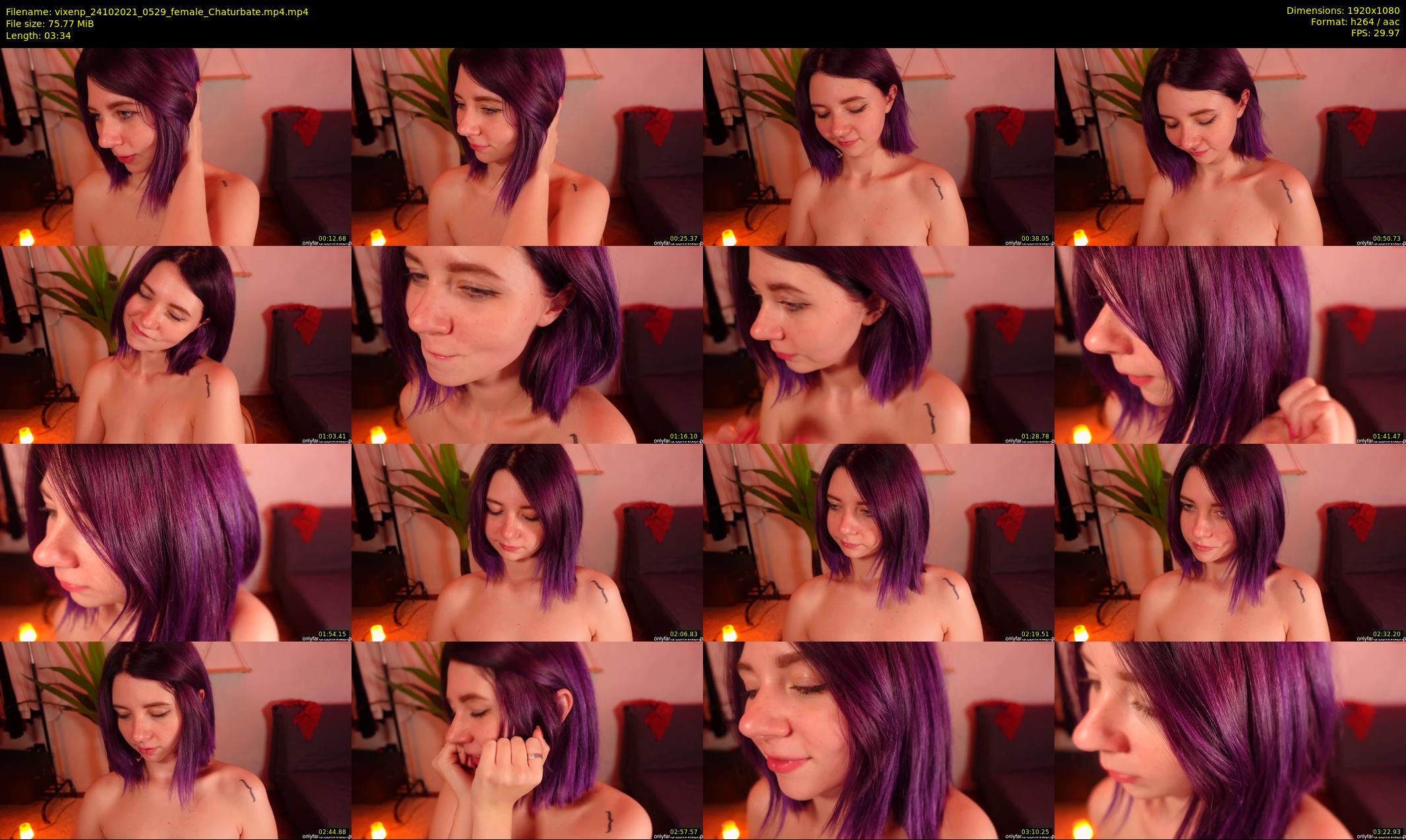 vixenp — 4 minute Chaturbate female cam show recording, 1080p, Oct 24, 2021