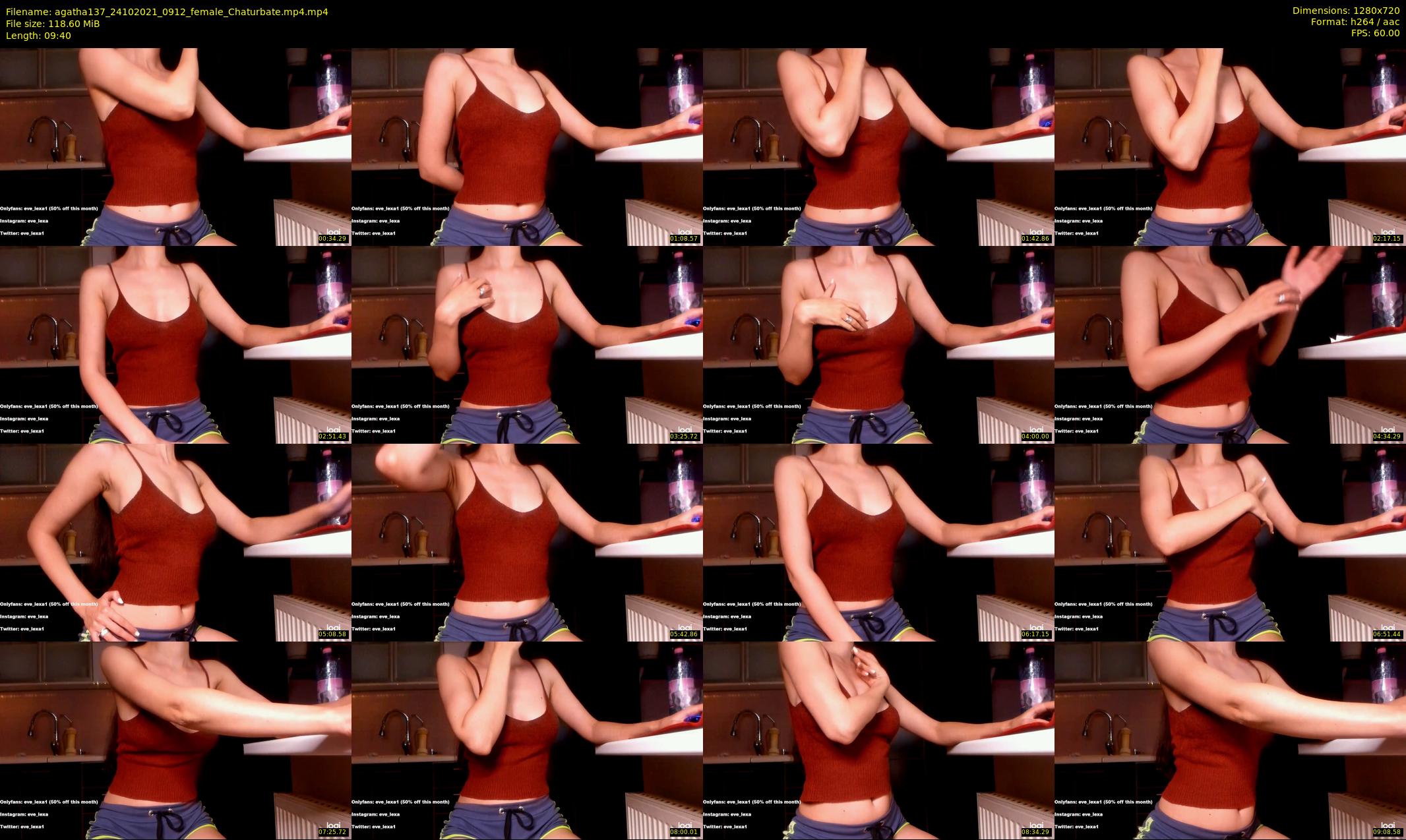 agatha137 — 10 minute Chaturbate female cam show recording, 720p, Oct 24, 2021