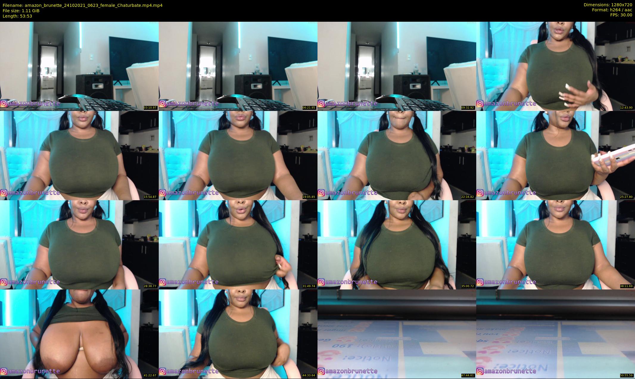 amazon_brunette — 54 minute Chaturbate female cam show recording, 720p, Oct 24, 2021