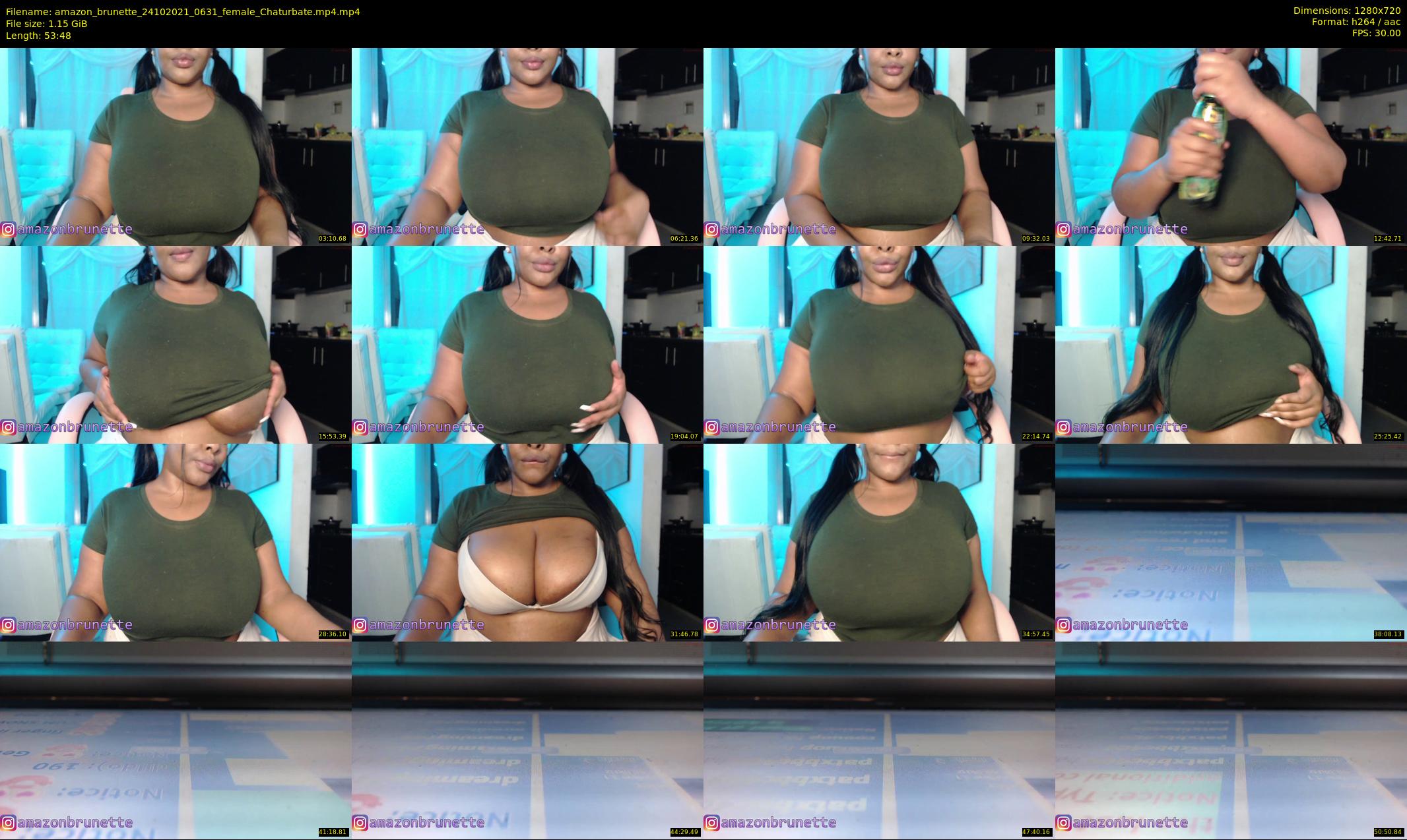 amazon_brunette — 54 minute Chaturbate female cam show recording, 720p, Oct 24, 2021