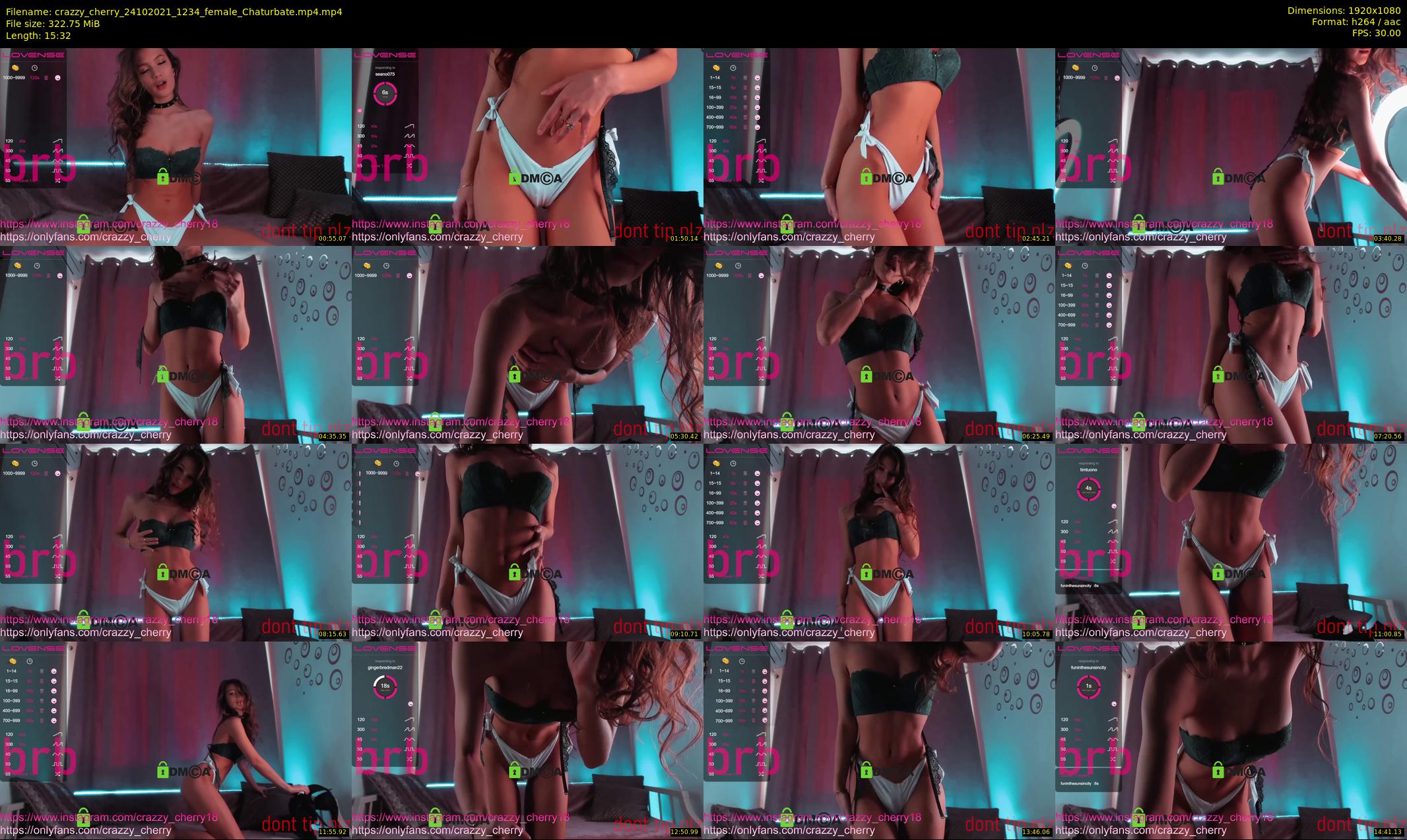 crazzy_cherry — 16 minute Chaturbate female cam show recording, 1080p, Oct 24, 2021