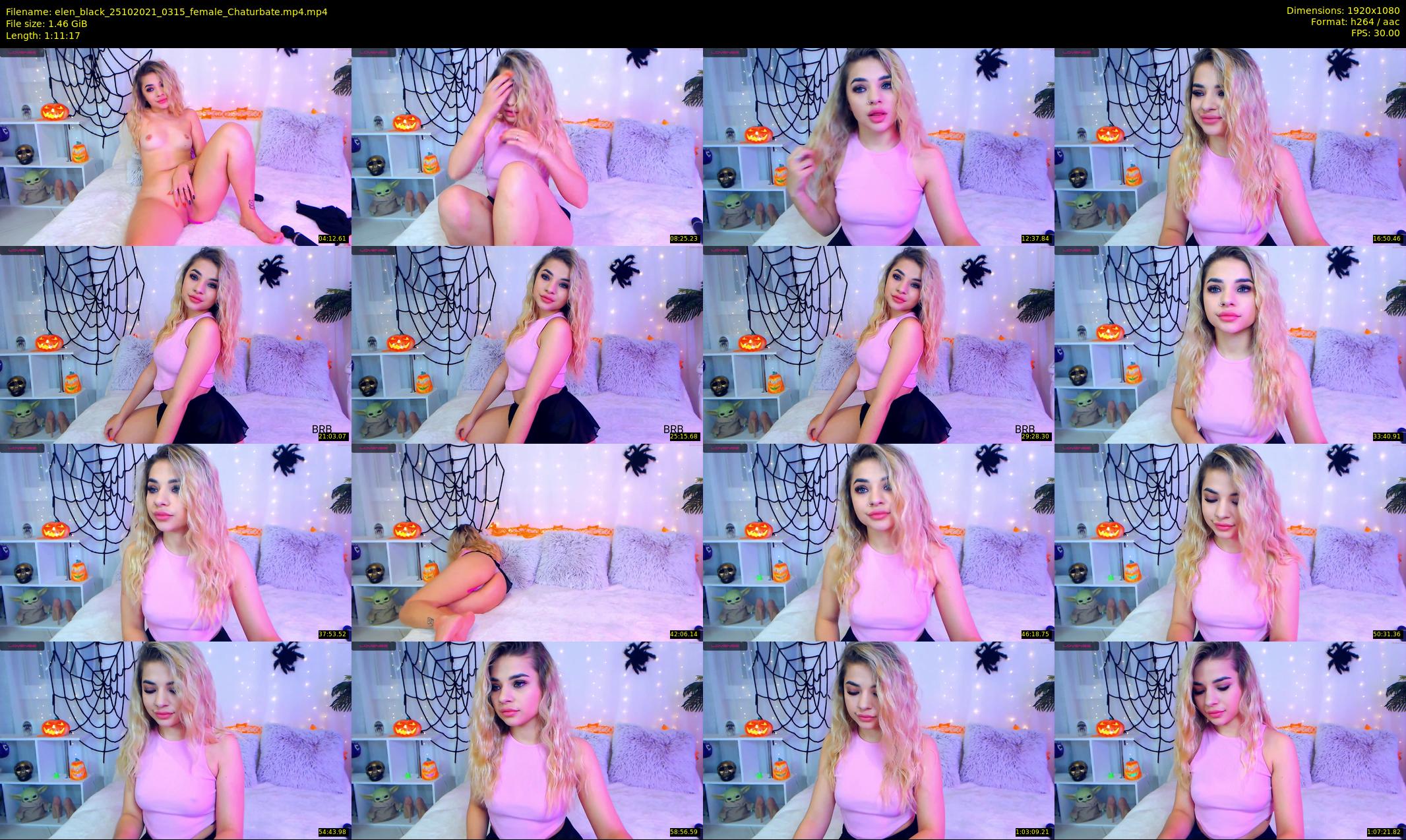 elen_black — 72 minute Chaturbate female cam show recording, 1080p, Oct 25, 2021