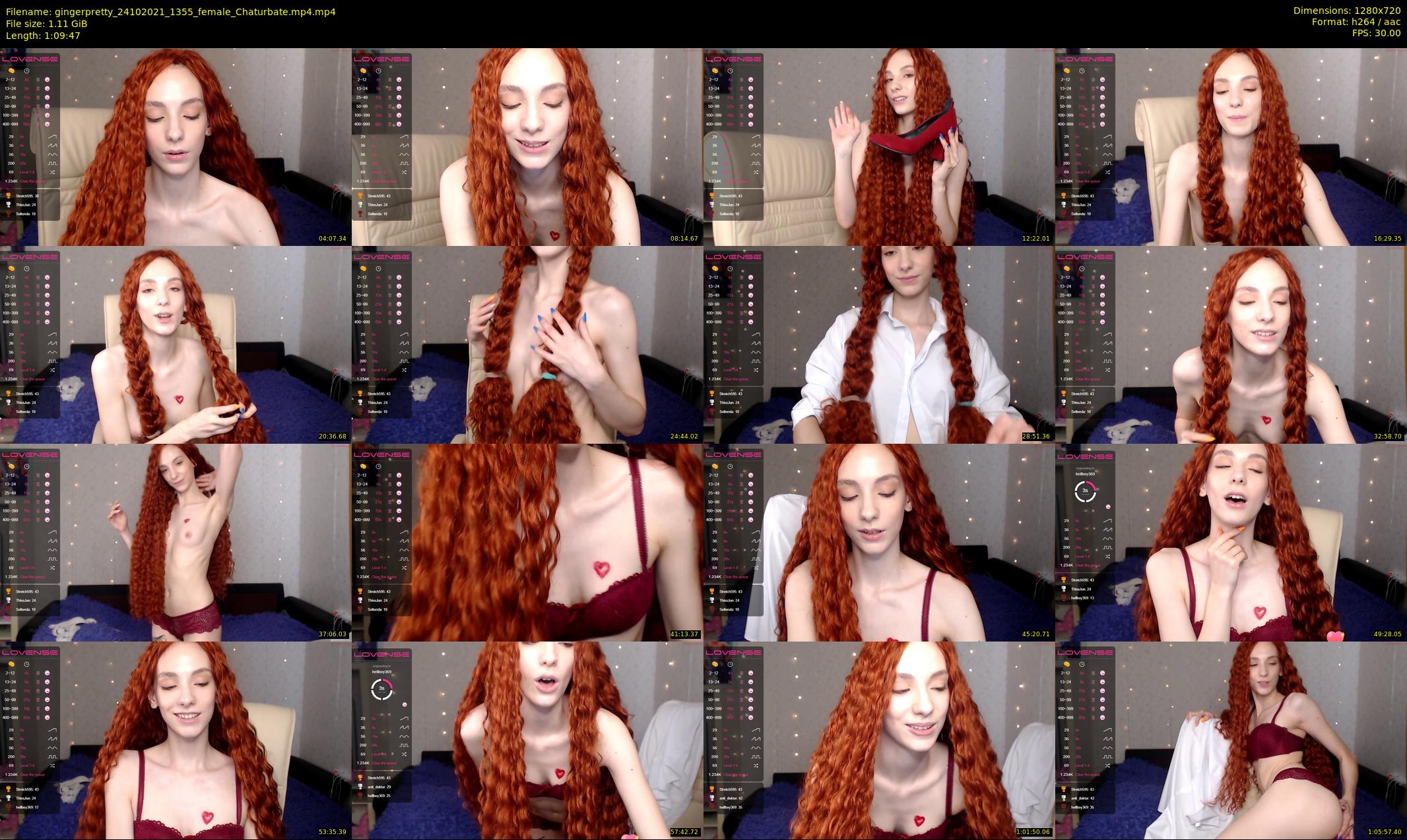 gingerpretty — 70 minute Chaturbate female cam show recording, 720p, Oct 24, 2021