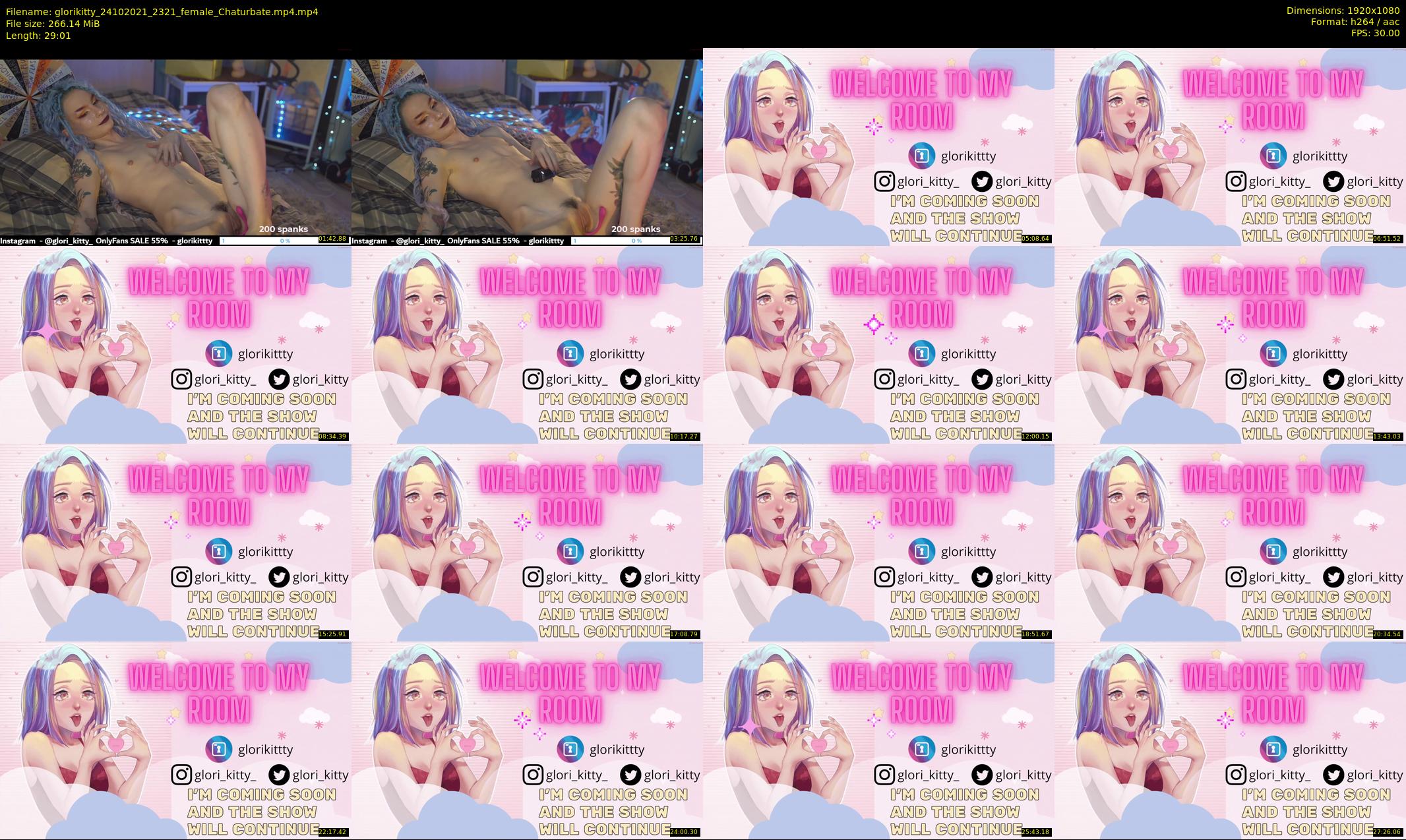 glorikitty — 30 minute Chaturbate female cam show recording, 1080p, Oct 24, 2021