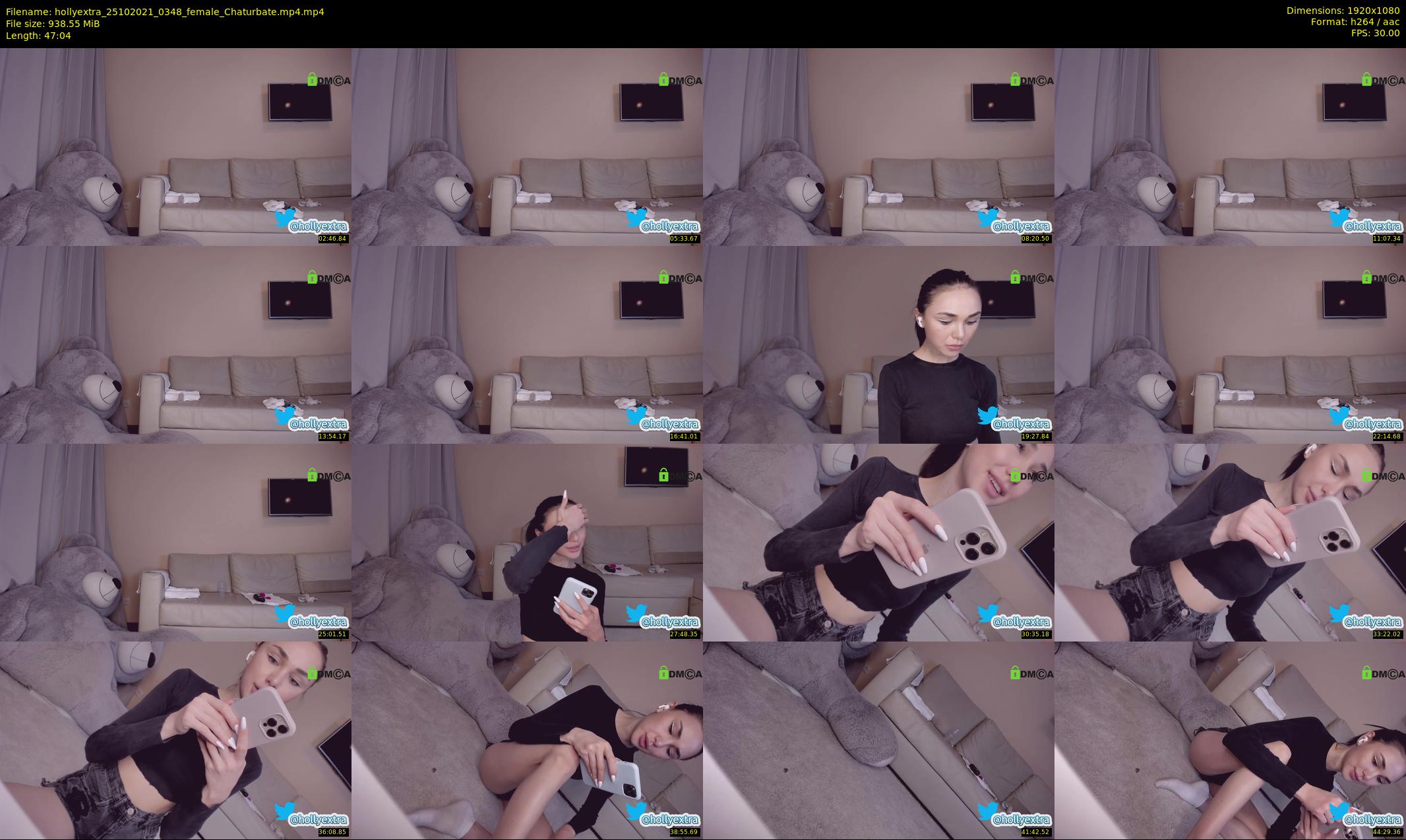 hollyextra — 48 minute Chaturbate female cam show recording, 1080p, Oct 25, 2021