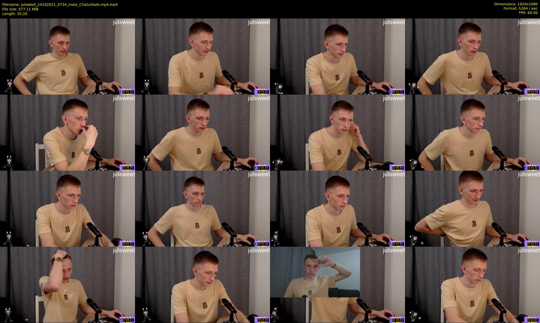 julsweet — 36 minute Chaturbate male cam show recording, 1080p, Oct 24, 2021