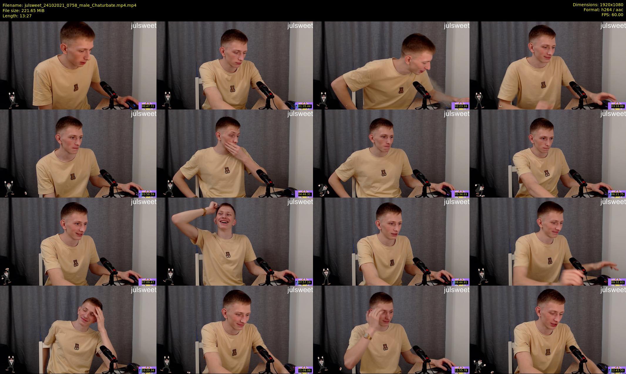 julsweet — 14 minute Chaturbate male cam show recording, 1080p, Oct 24, 2021