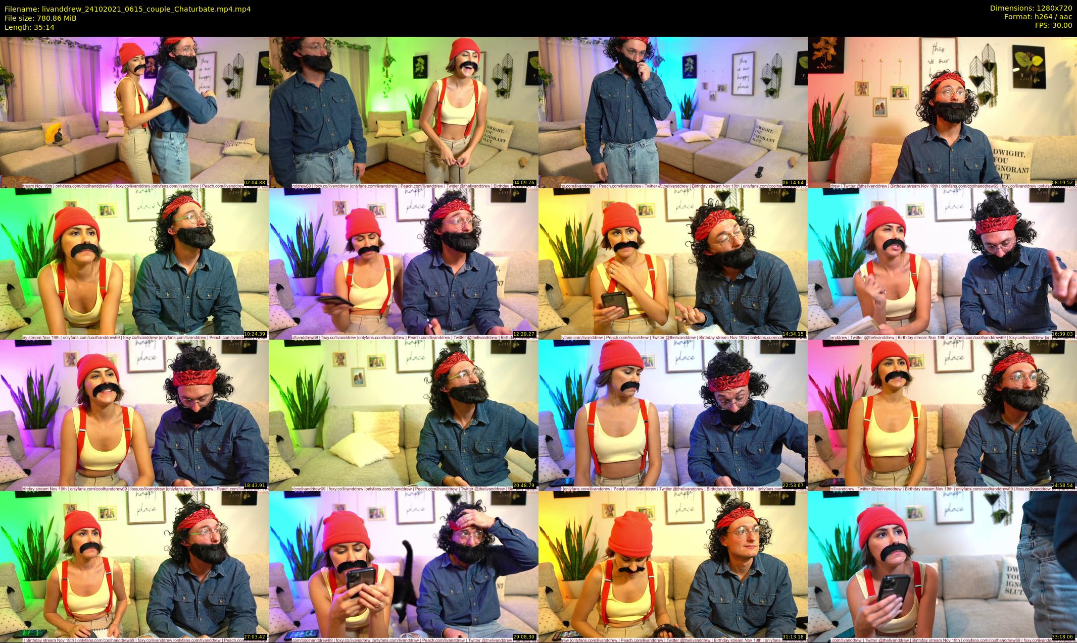 livanddrew — 36 minute Chaturbate couple cam show recording, 720p, Oct 24, 2021