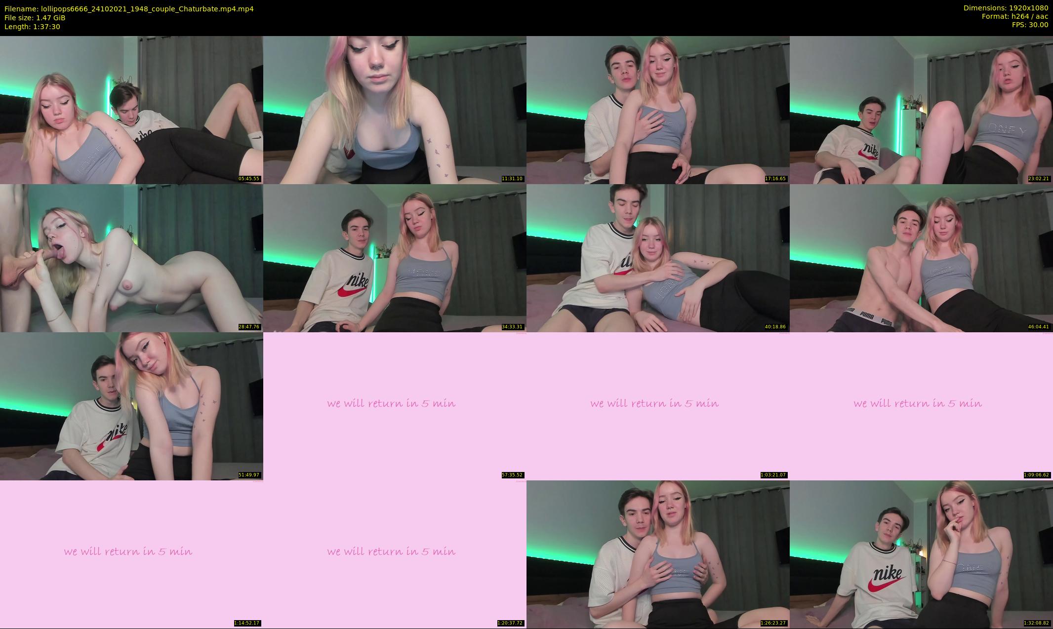 lollipops6666 — 98 minute Chaturbate couple cam show recording, 1080p, Oct 24, 2021