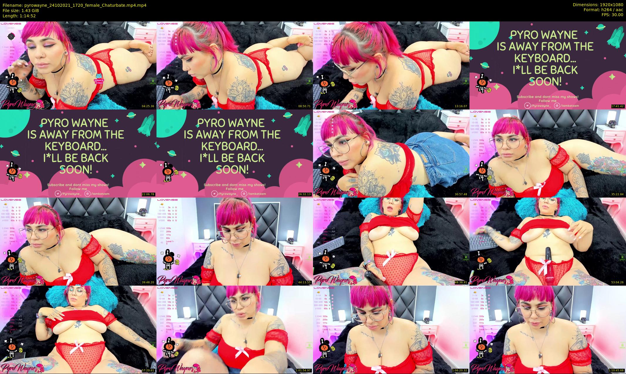 pyrowayne — 75 minute Chaturbate female cam show recording, 1080p, Oct 24, 2021