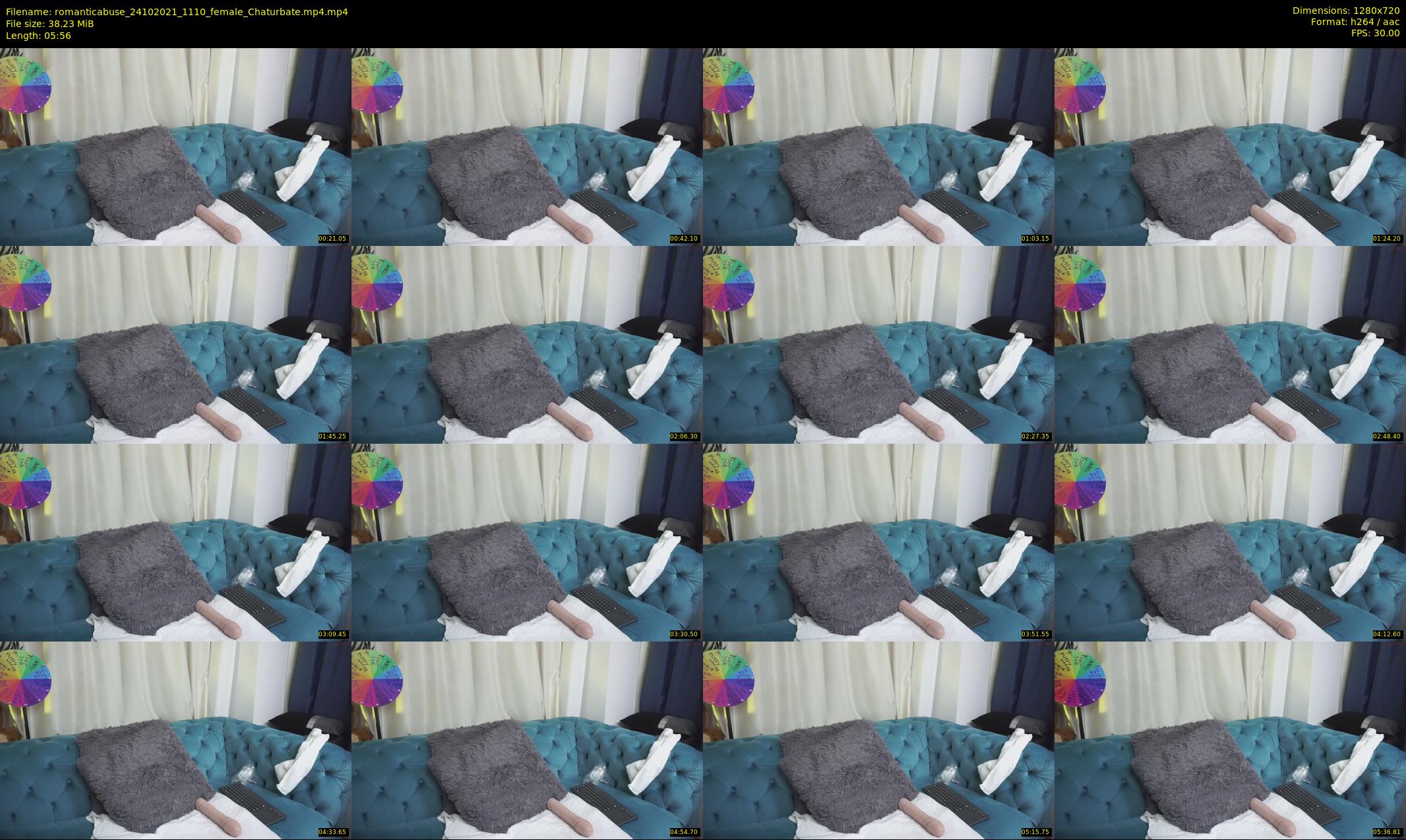 romanticabuse — 6 minute Chaturbate female cam show recording, 720p, Oct 24, 2021