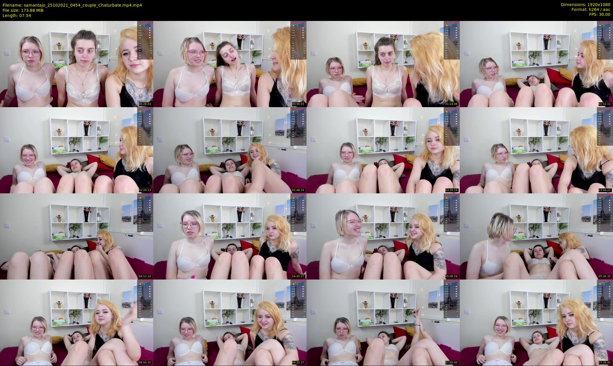 samantajo — 8 minute Chaturbate female cam show recording, 1080p, Oct 25, 2021