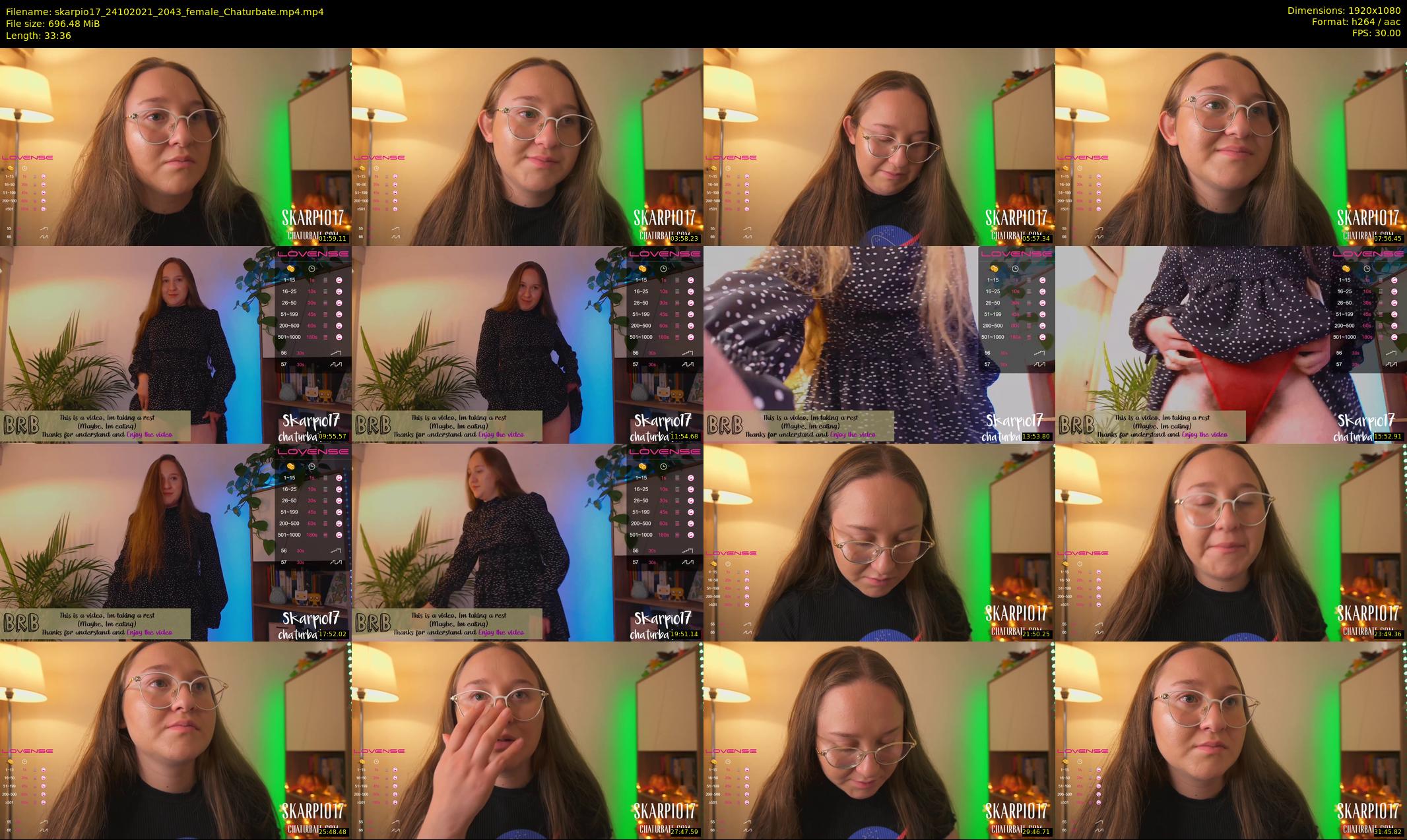 skarpio17 — 34 minute Chaturbate female cam show recording, 1080p, Oct 24, 2021