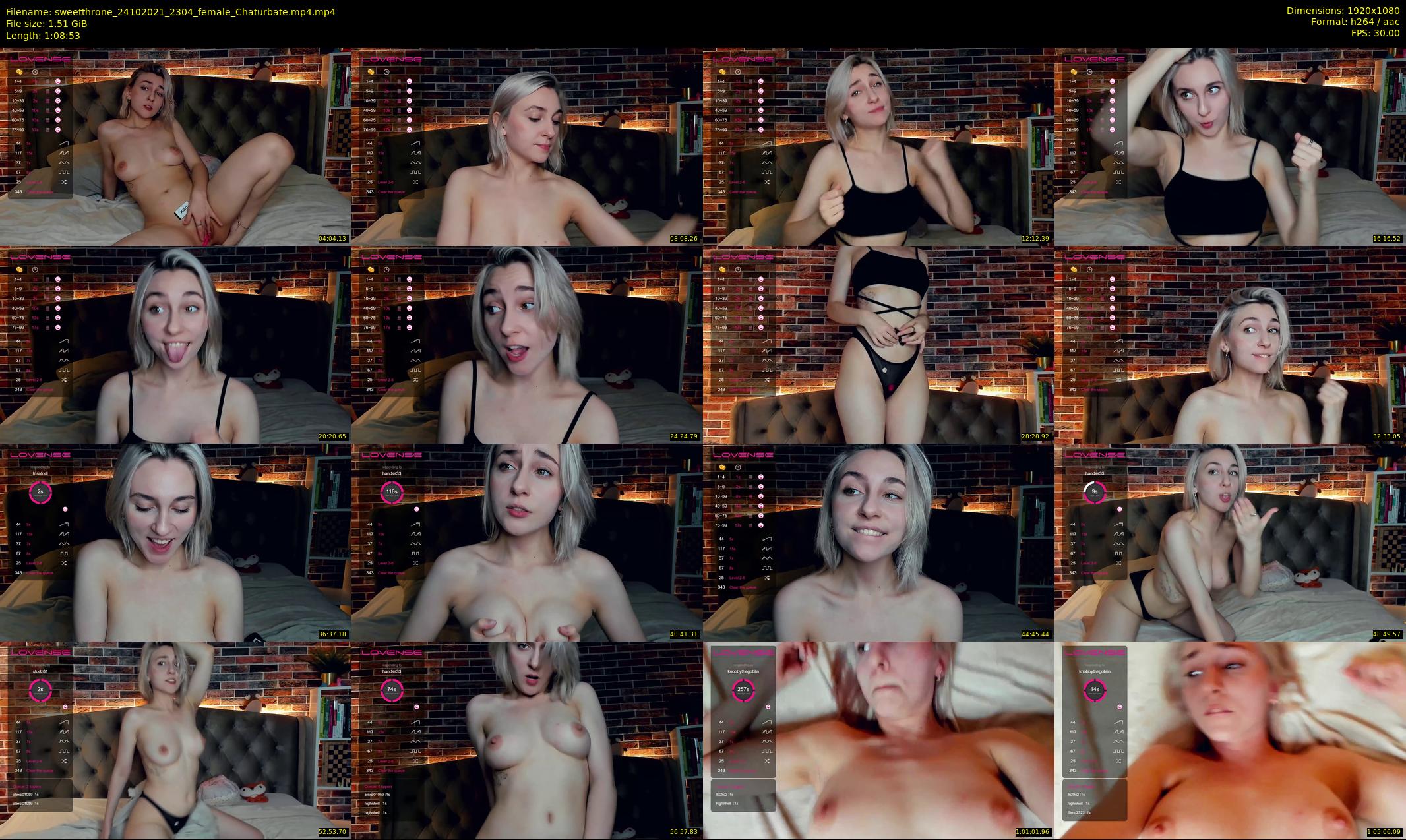 sweetthrone — 69 minute Chaturbate couple cam show recording, 1080p, Oct 24, 2021