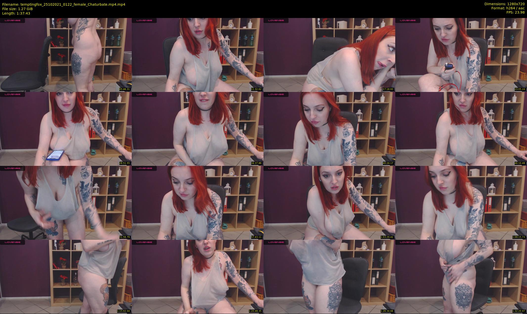 temptingfox — 98 minute Chaturbate female cam show recording, 720p, Oct 25, 2021