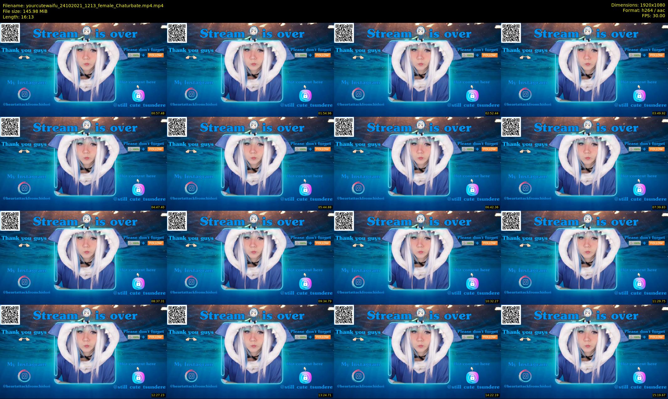 yourcutewaifu — 17 minute Chaturbate female cam show recording, 1080p, Oct 24, 2021