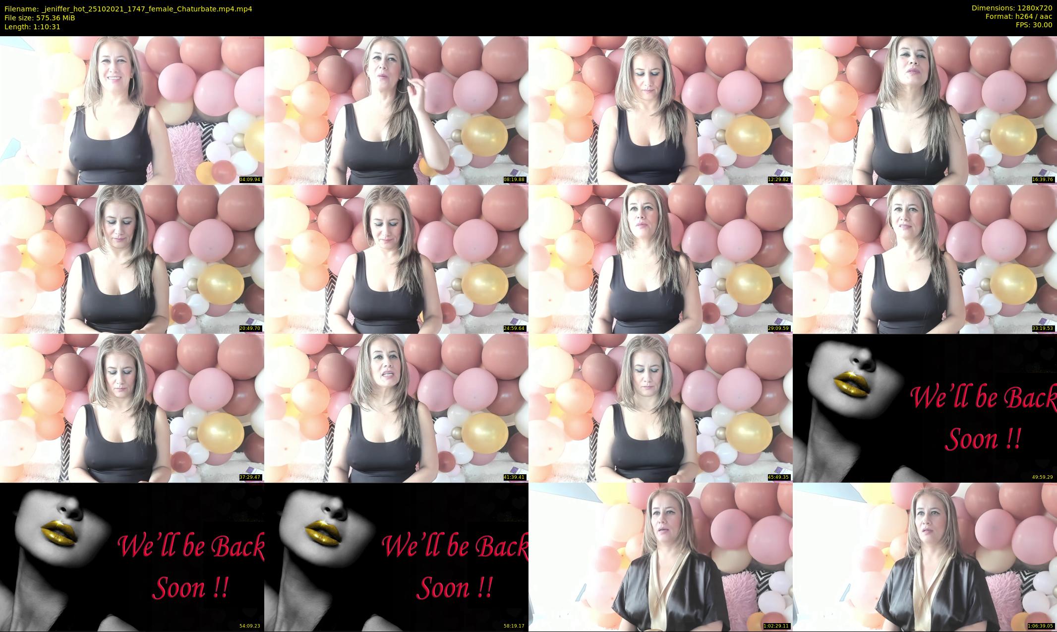 _jeniffer_hot — 71 minute Chaturbate female cam show recording, 720p, Oct 25, 2021