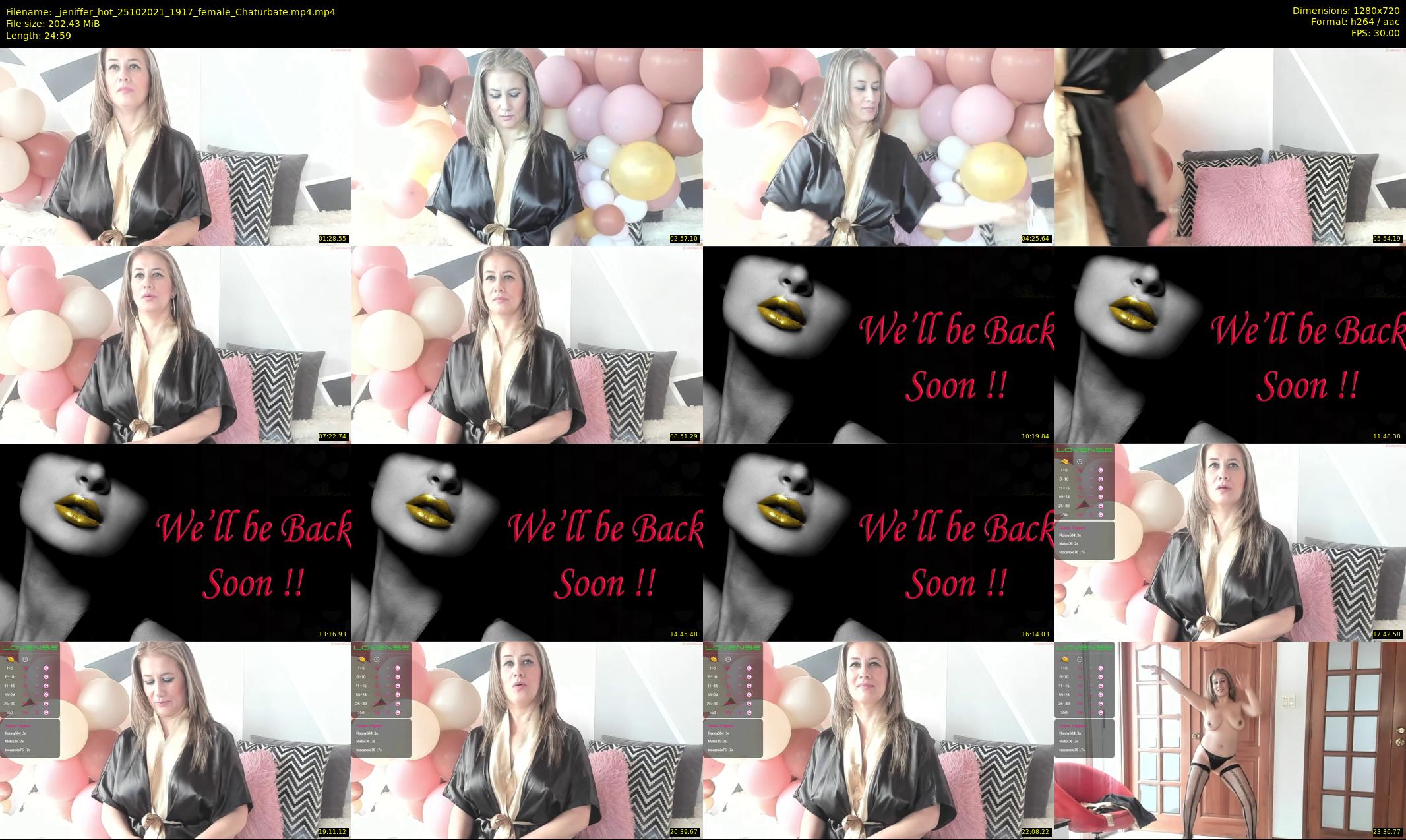 _jeniffer_hot — 25 minute Chaturbate female cam show recording, 720p, Oct 25, 2021