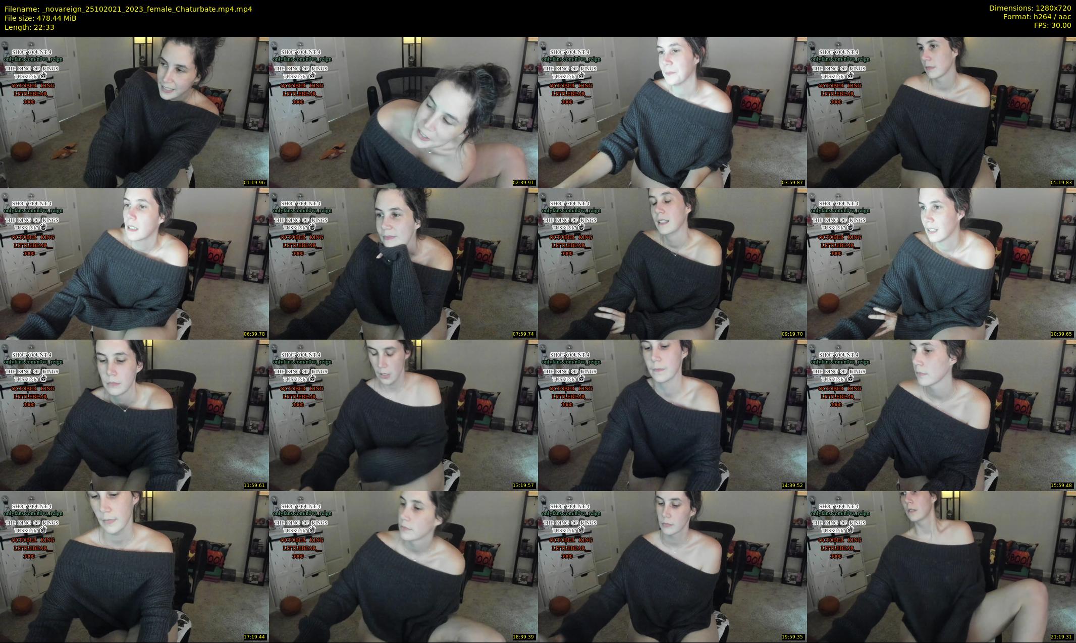 _novareign — 23 minute Chaturbate female cam show recording, 720p, Oct 25, 2021