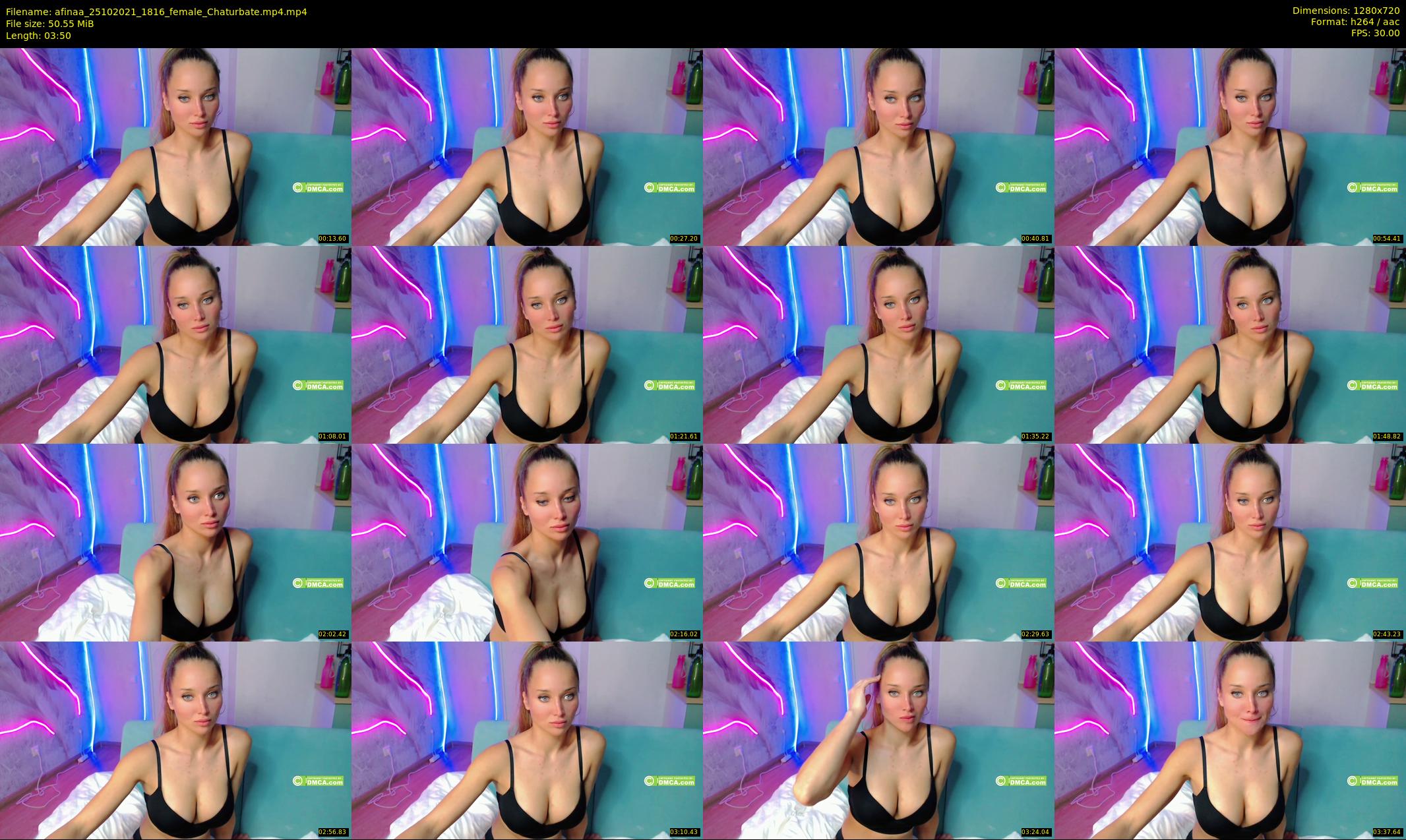 afinaa — 4 minute Chaturbate female cam show recording, 720p, Oct 25, 2021