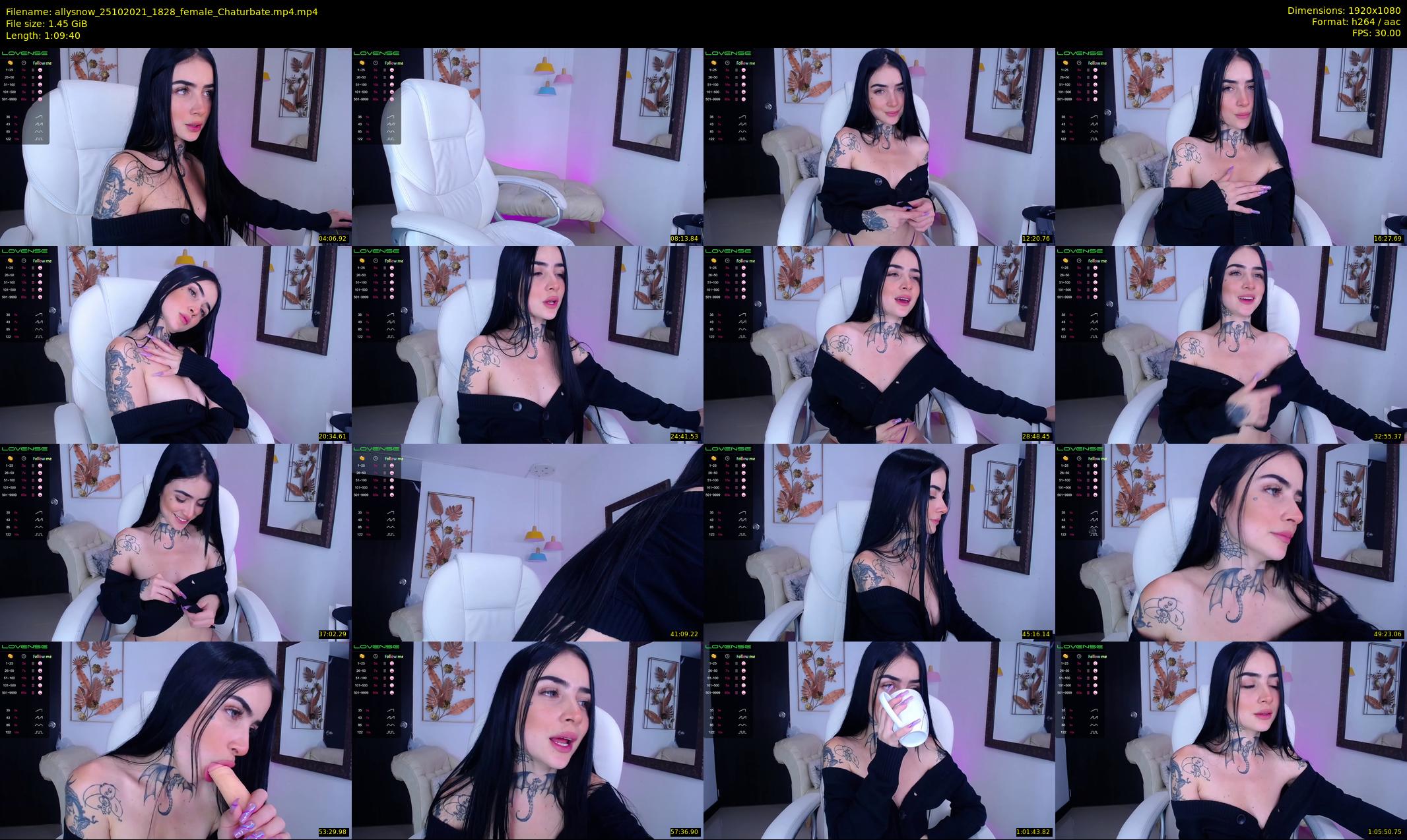 allysnow — 70 minute Chaturbate female cam show recording, 1080p, Oct 25, 2021