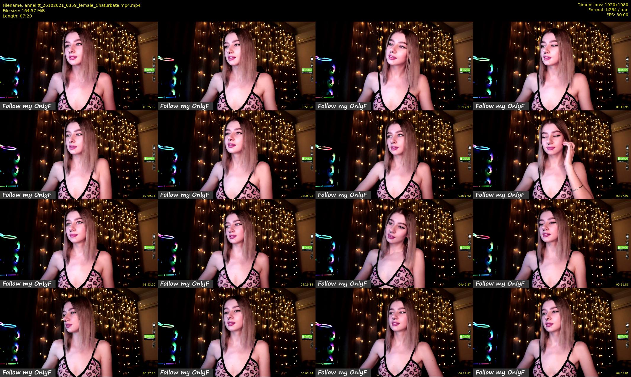 annelitt — 8 minute Chaturbate female cam show recording, 1080p, Oct 26, 2021