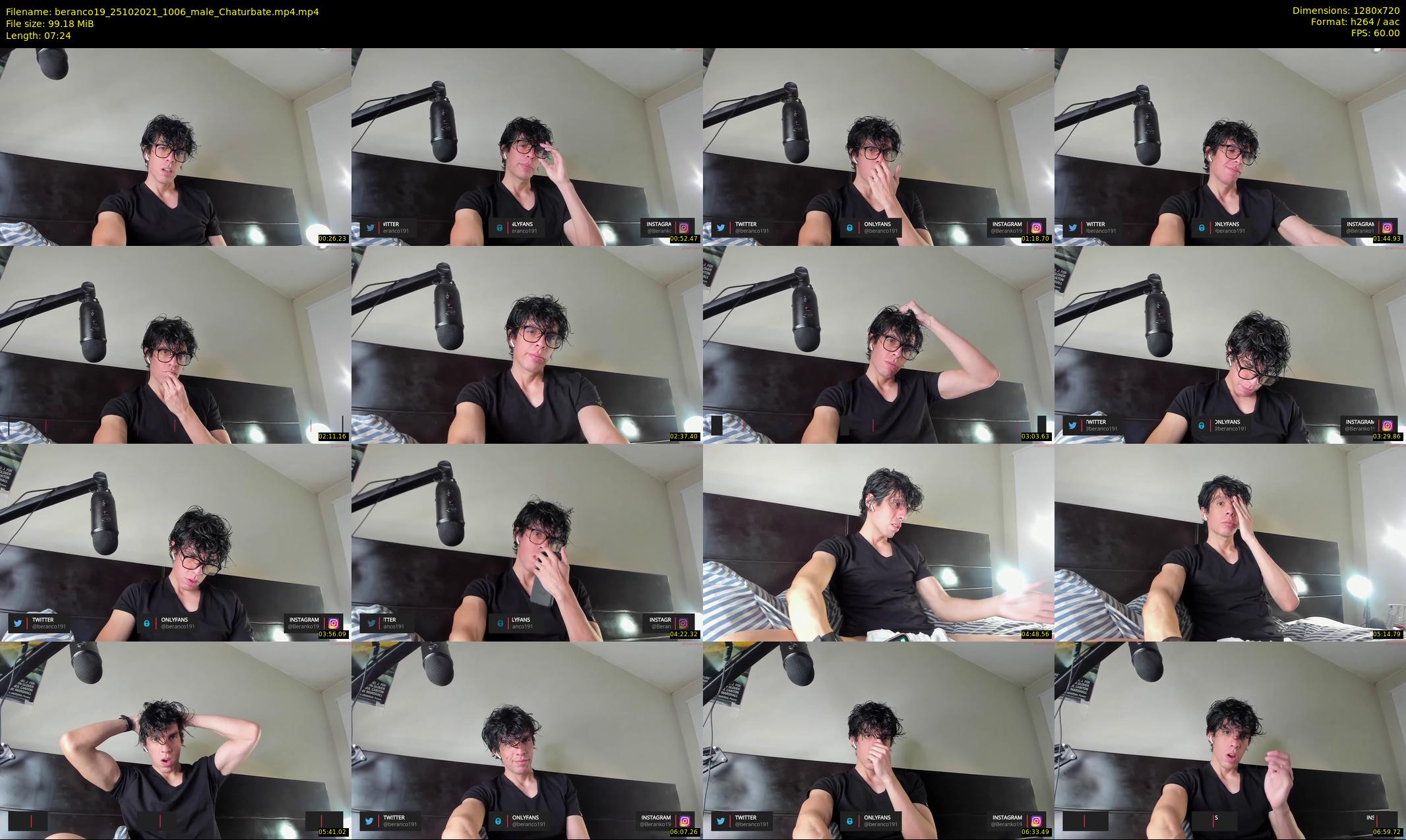 beranco19 — 8 minute Chaturbate male cam show recording, 720p, Oct 25, 2021