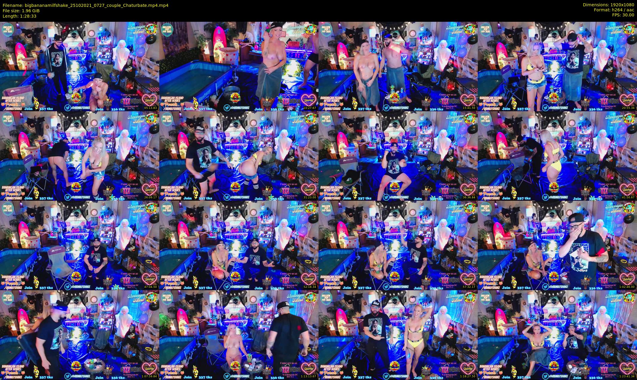 bigbananamilfshake — 89 minute Chaturbate couple cam show recording, 1080p, Oct 25, 2021