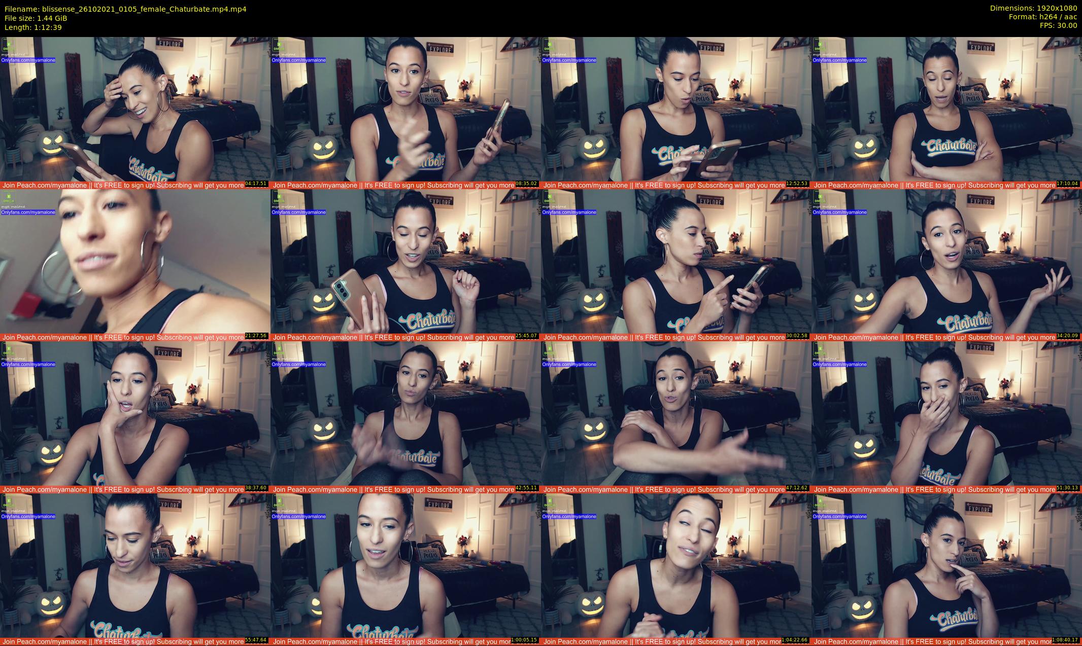 blissense — 73 minute Chaturbate female cam show recording, 1080p, Oct 26, 2021
