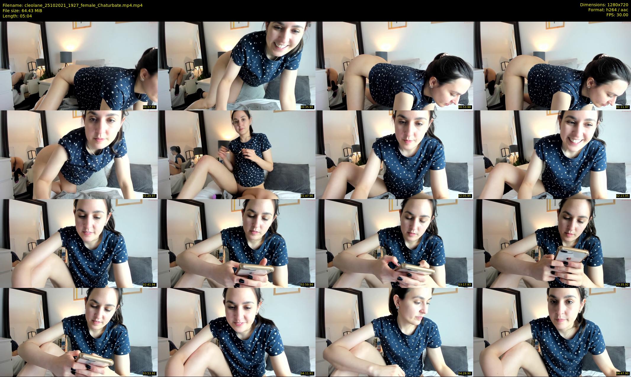 cleolane — 6 minute Chaturbate female cam show recording, 720p, Oct 25, 2021