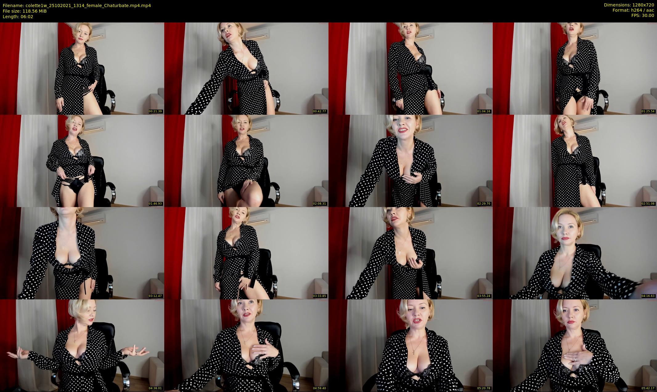 colette1w — 7 minute Chaturbate female cam show recording, 720p, Oct 25, 2021