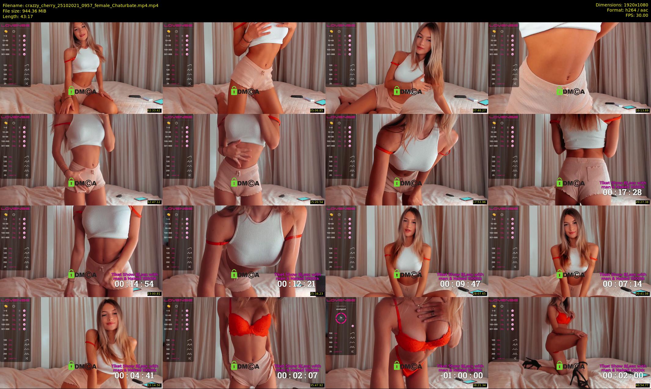crazzy_cherry — 44 minute Chaturbate female cam show recording, 1080p, Oct 25, 2021