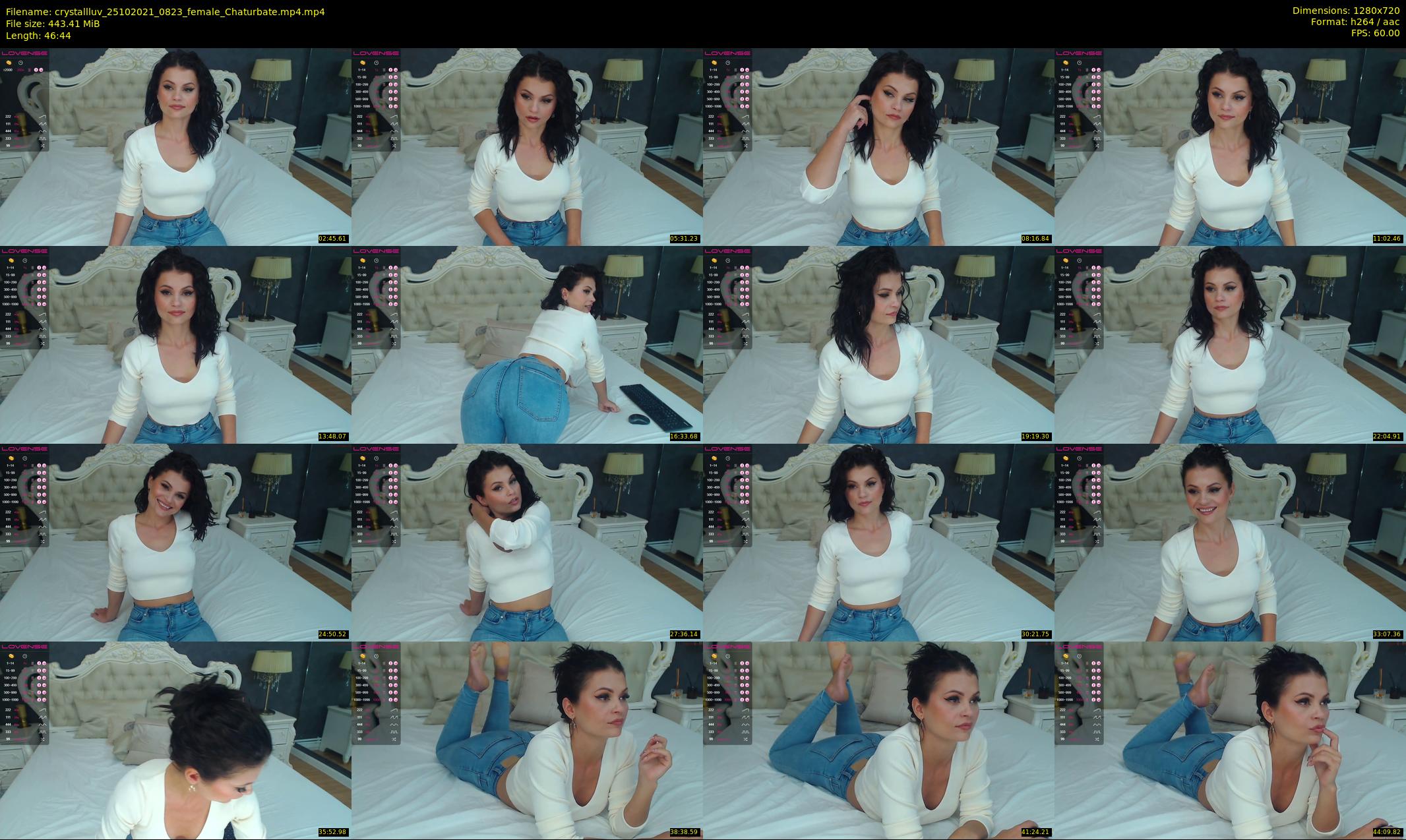 crystallluv — 47 minute Chaturbate female cam show recording, 720p, Oct 25, 2021