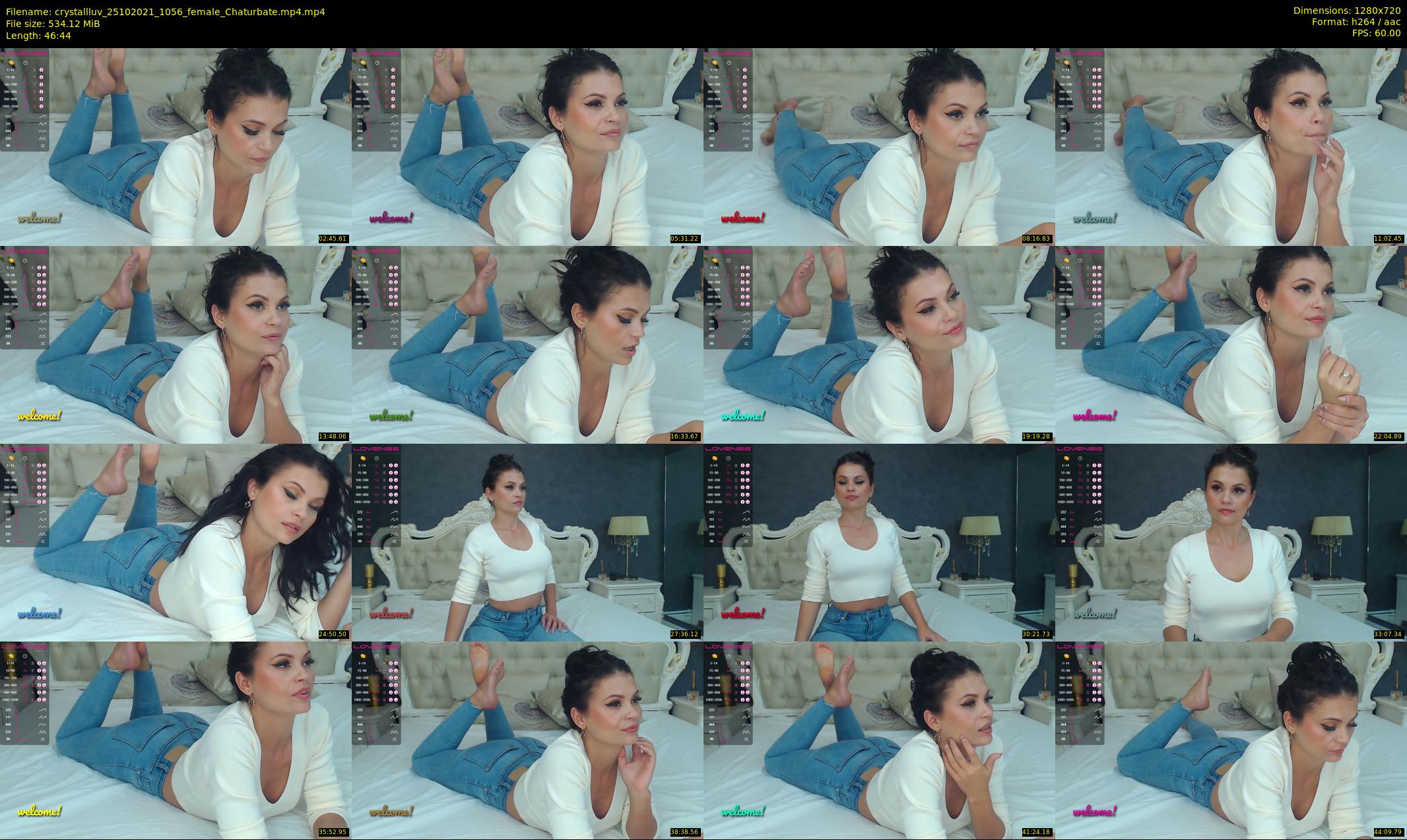 crystallluv — 47 minute Chaturbate female cam show recording, 720p, Oct 25, 2021