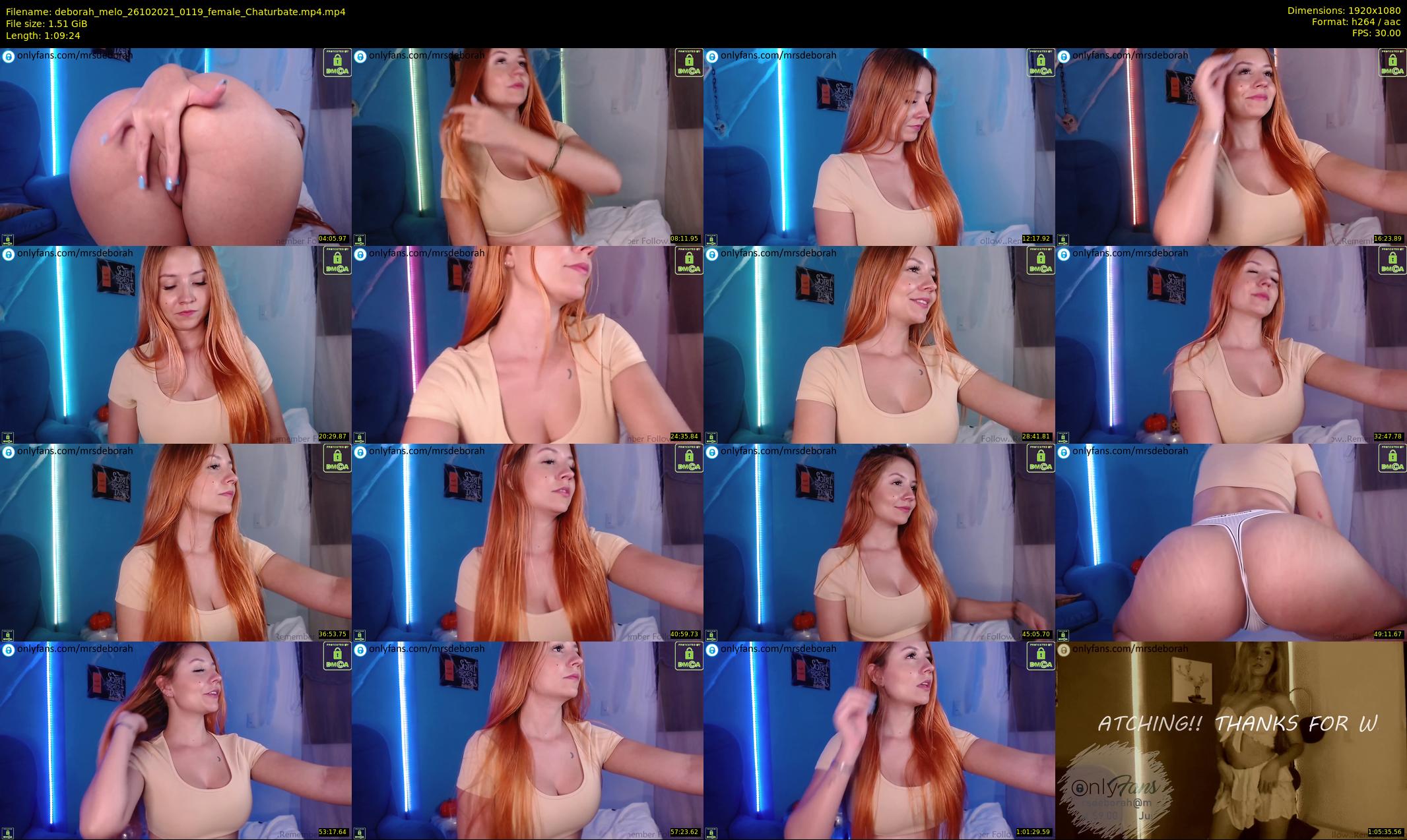 deborah_melo — 70 minute Chaturbate female cam show recording, 1080p, Oct 26, 2021