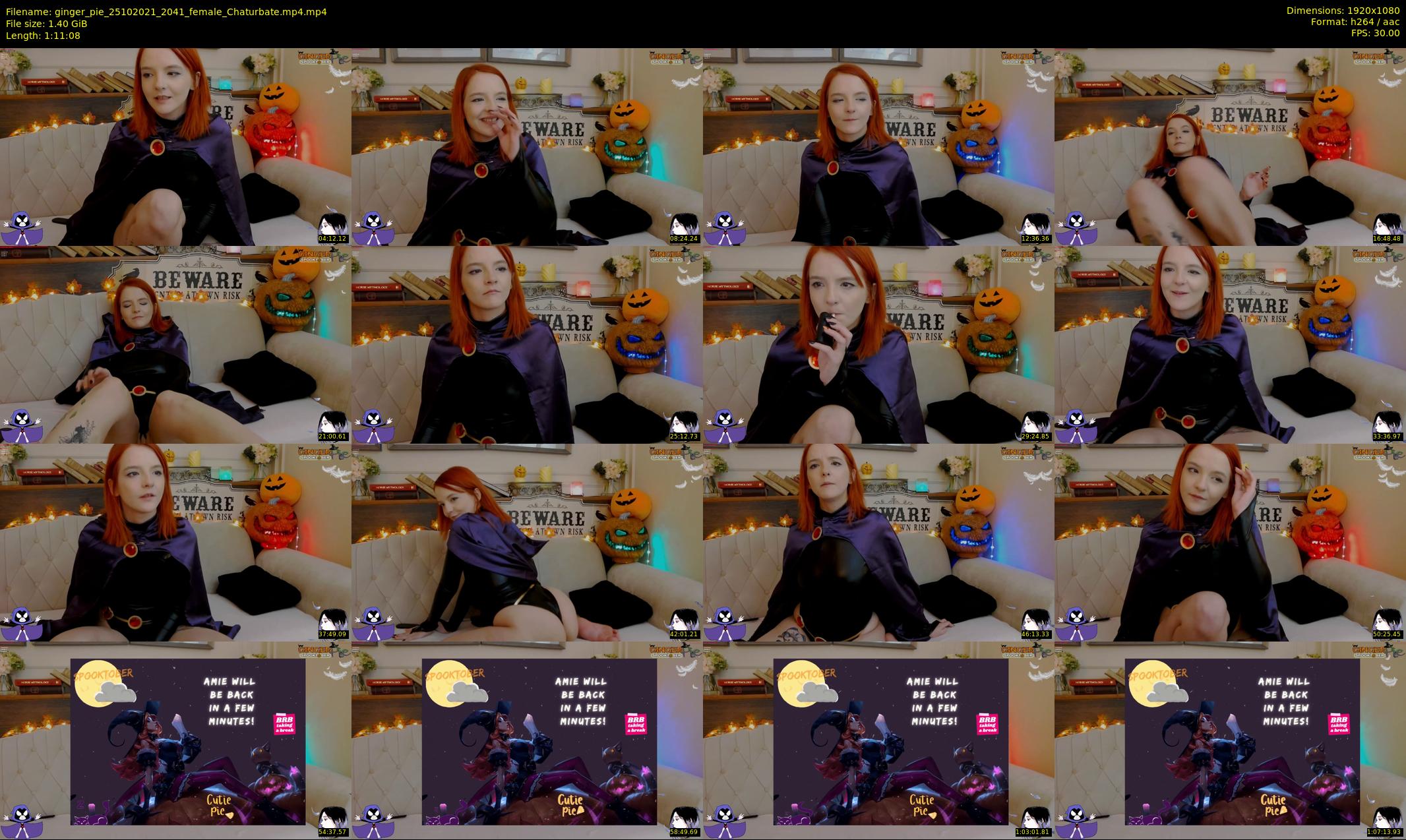 ginger_pie — 72 minute Chaturbate female cam show recording, 1080p, Oct 25, 2021