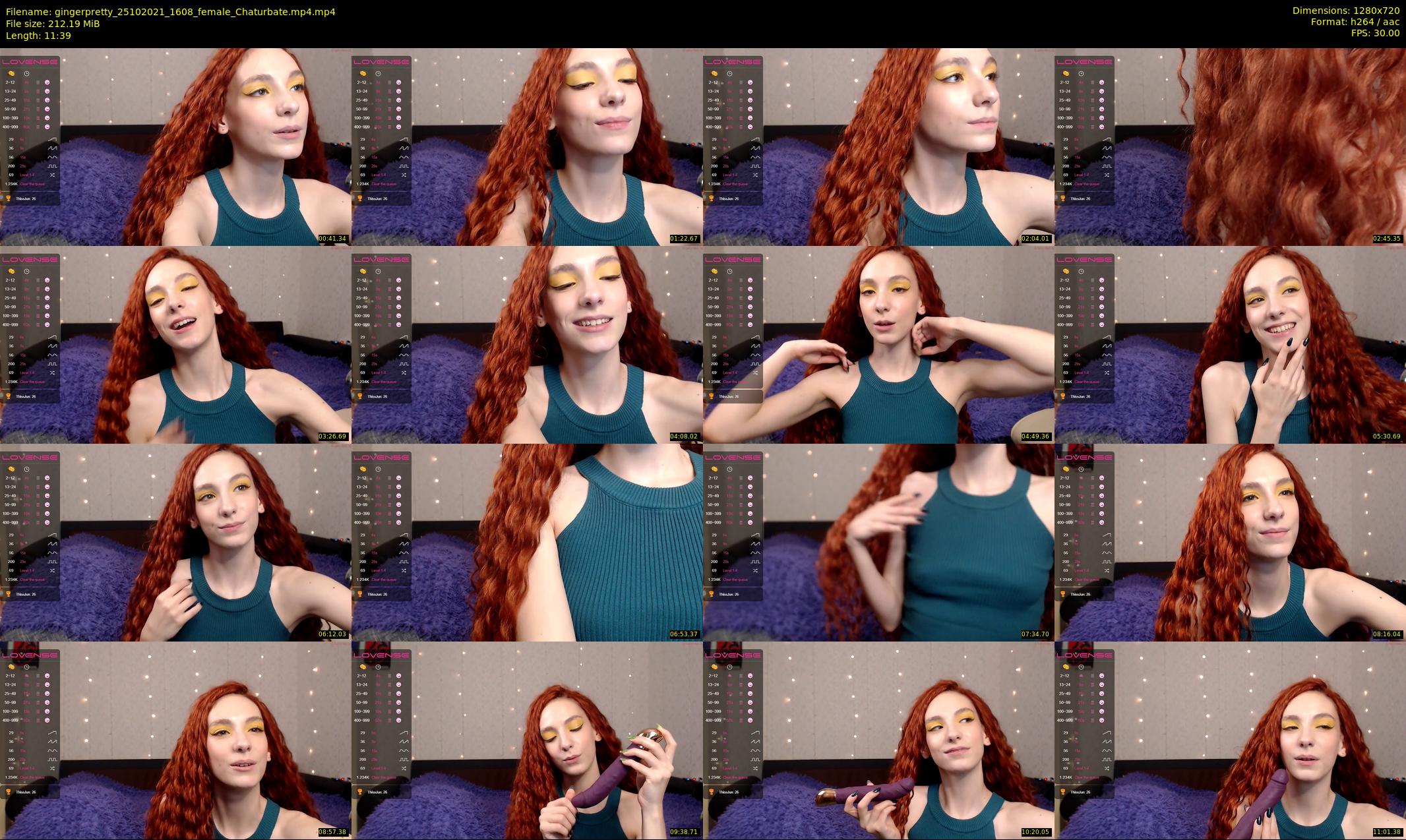 gingerpretty — 12 minute Chaturbate female cam show recording, 720p, Oct 25, 2021