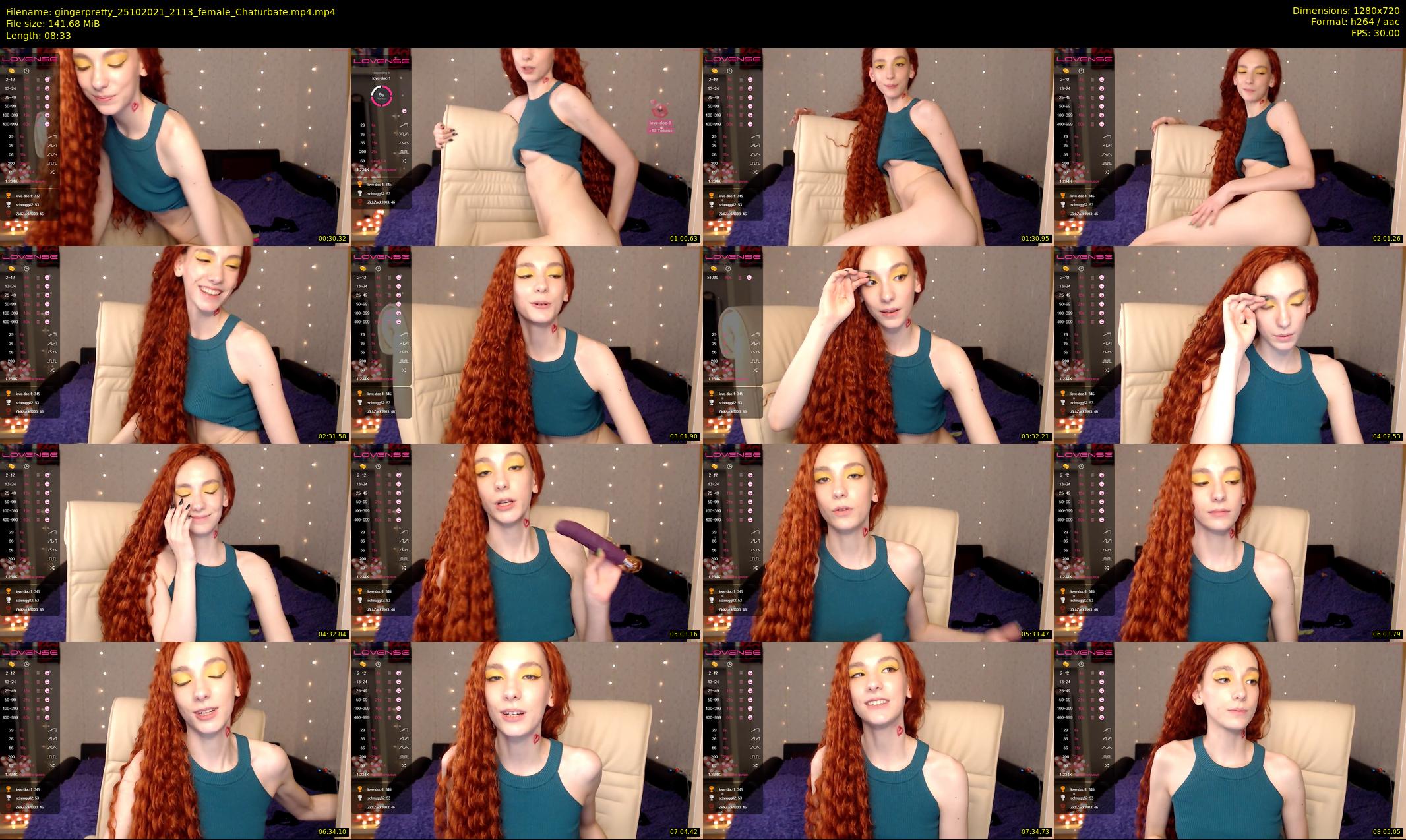 gingerpretty — 9 minute Chaturbate female cam show recording, 720p, Oct 25, 2021