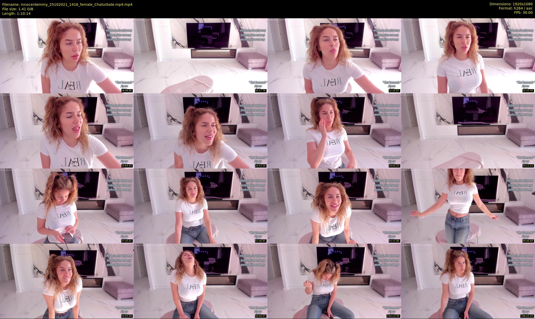 innocentemmy — 71 minute Chaturbate female cam show recording, 1080p, Oct 25, 2021