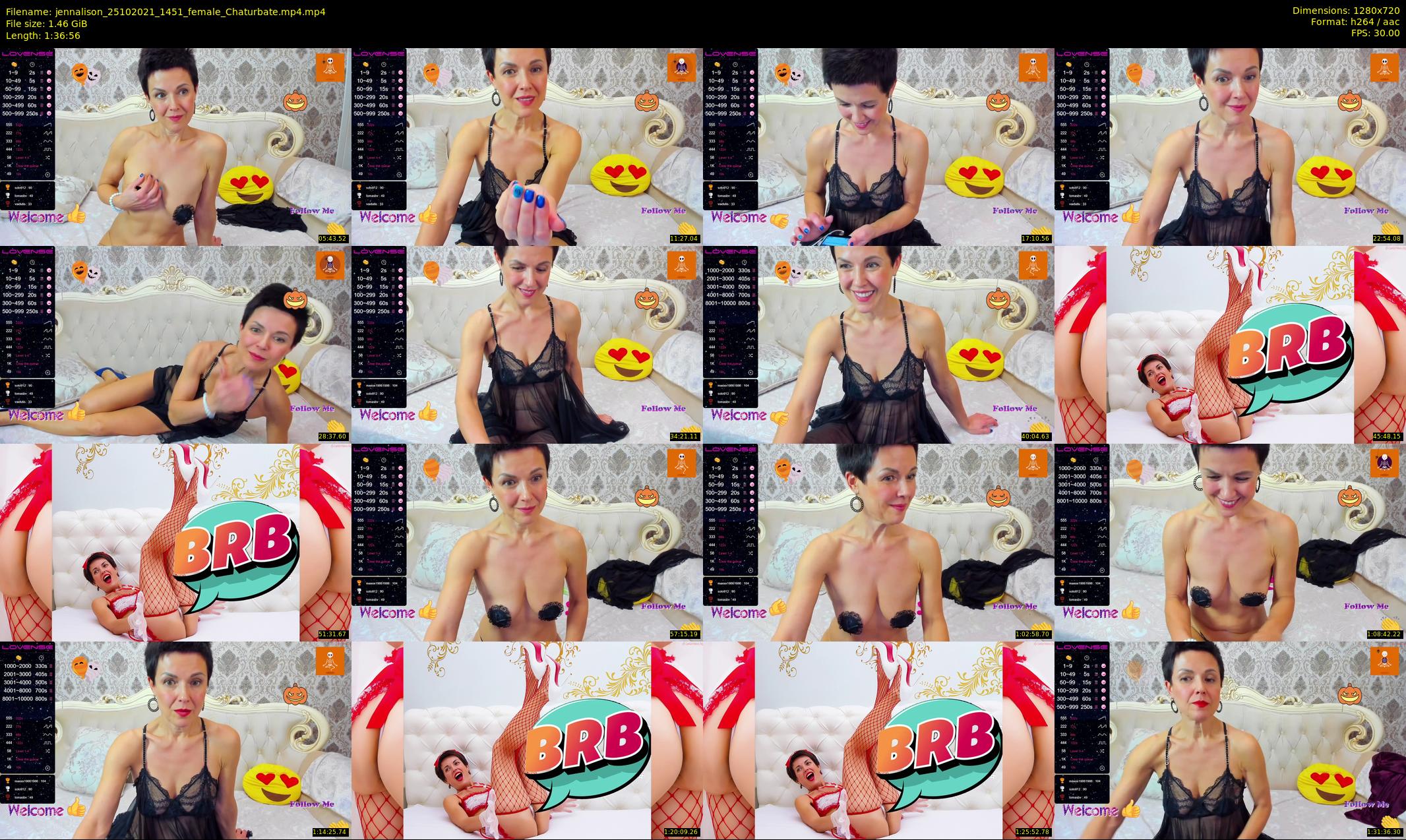 jennalison — 97 minute Chaturbate female cam show recording, 720p, Oct 25, 2021
