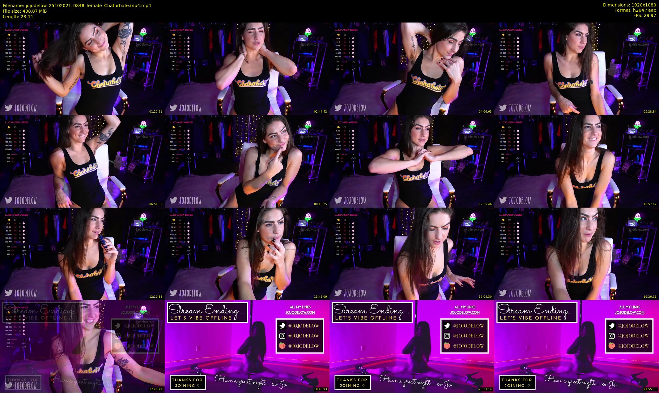 jojodelow — 24 minute Chaturbate female cam show recording, 1080p, Oct 25, 2021
