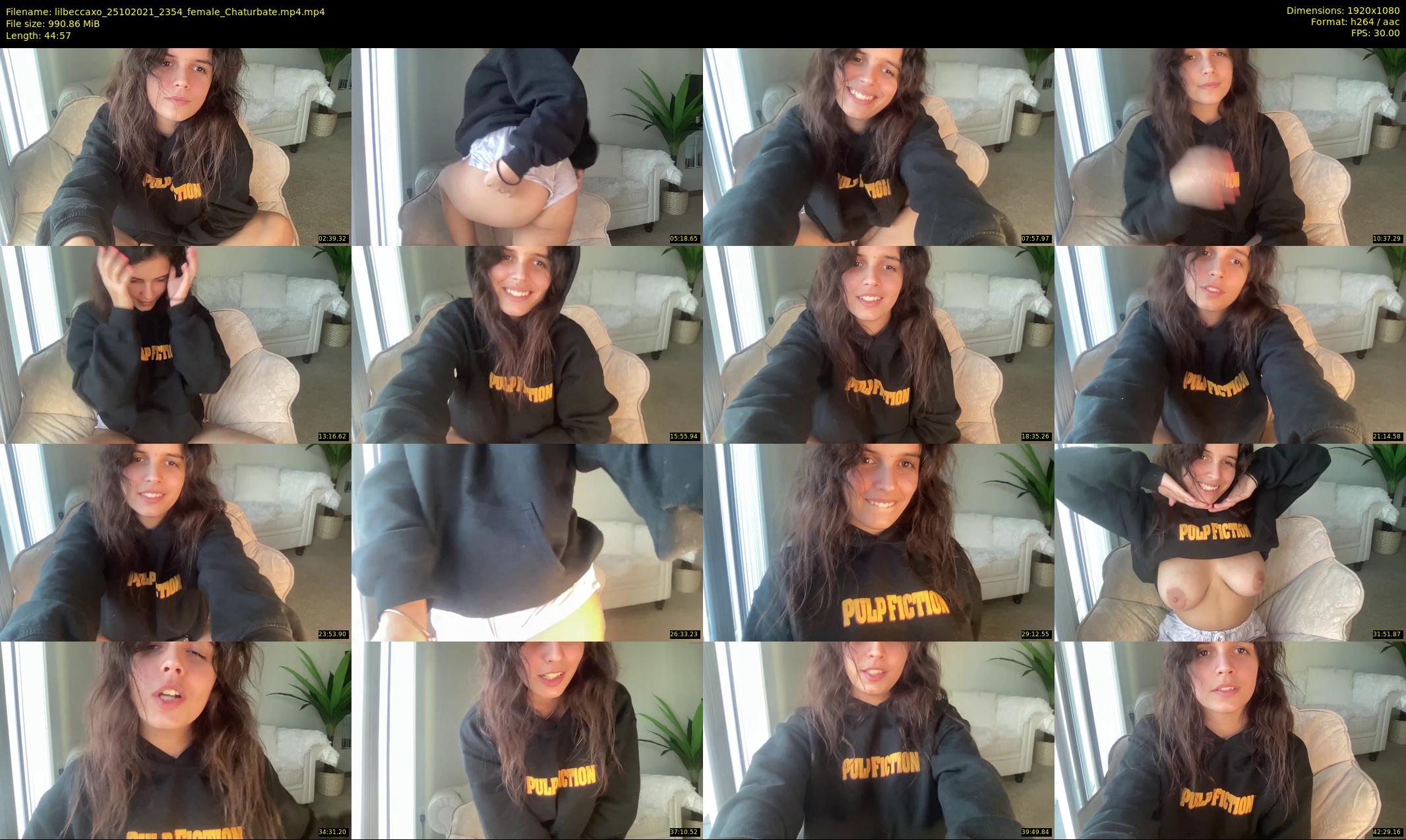 lilbeccaxo — 45 minute Chaturbate female cam show recording, 1080p, Oct 25, 2021