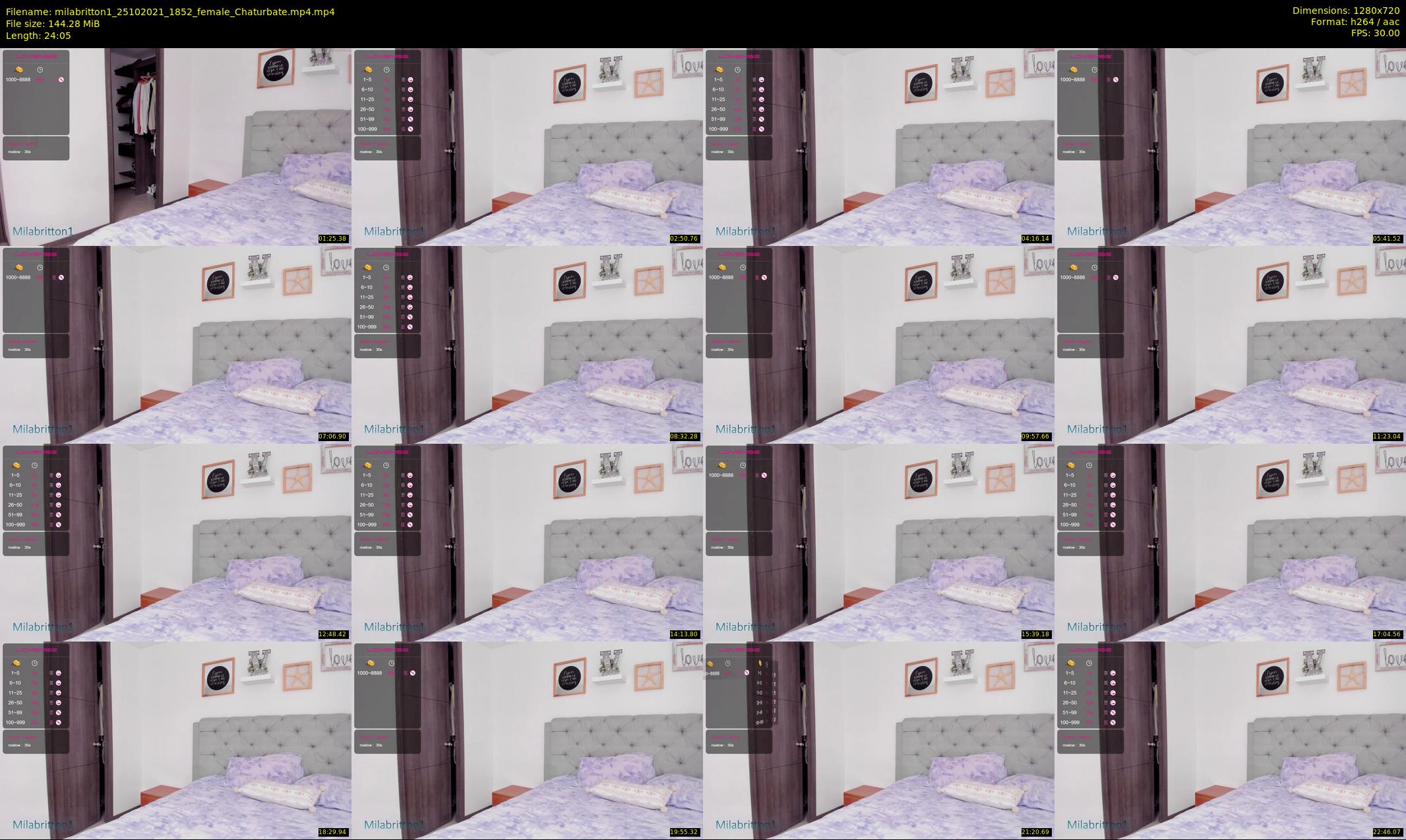 milabritton1 — 25 minute Chaturbate female cam show recording, 720p, Oct 25, 2021