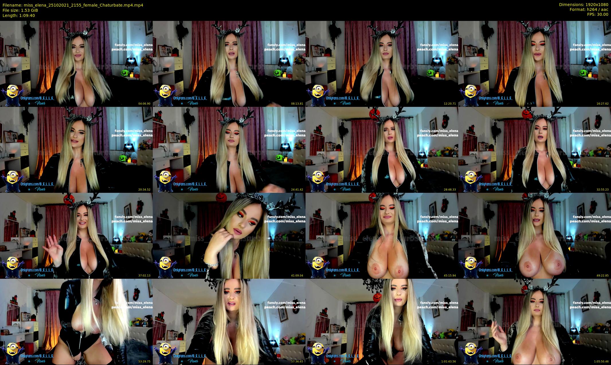 miss_elena — 70 minute Chaturbate female cam show recording, 1080p, Oct 25, 2021