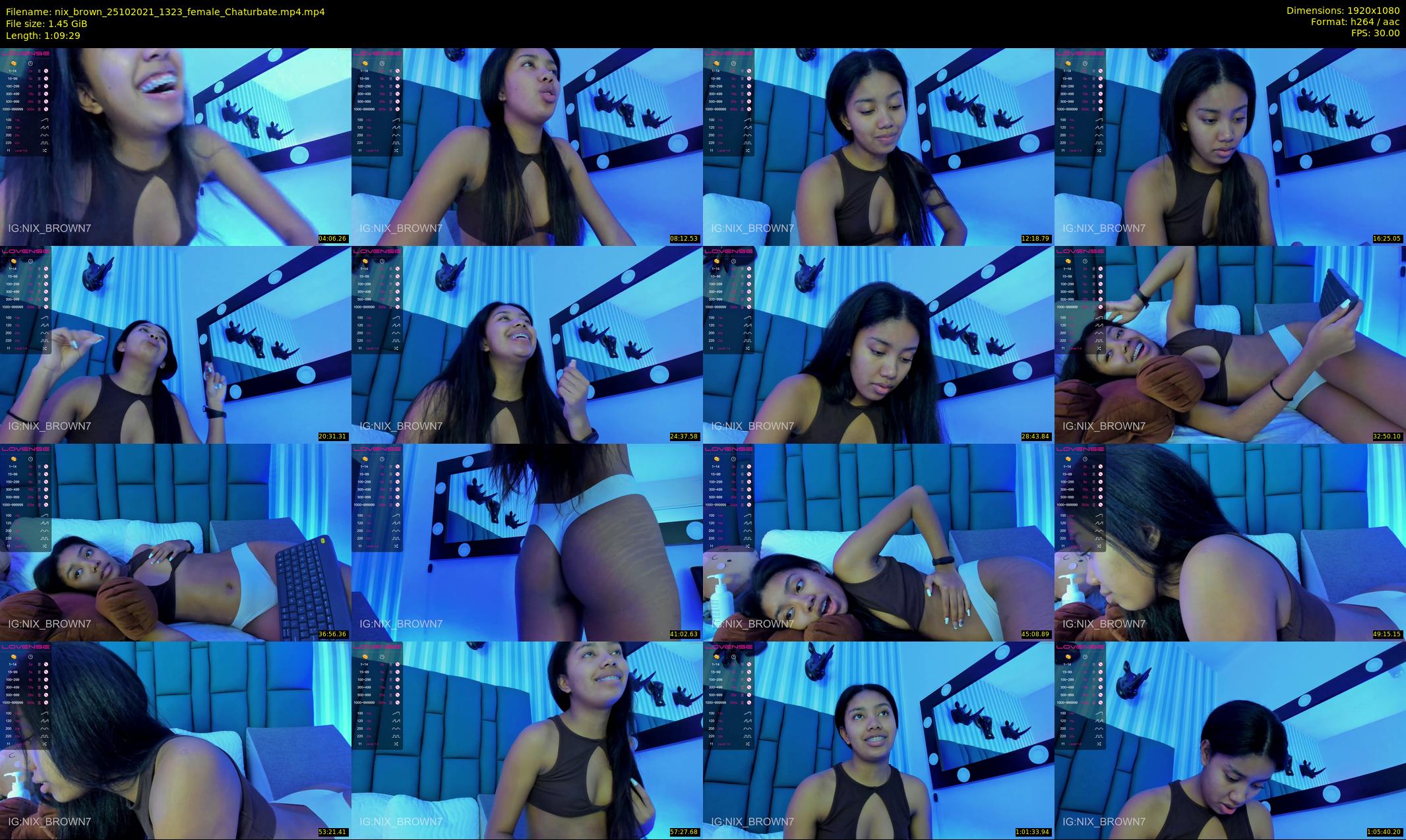 nix_brown — 70 minute Chaturbate female cam show recording, 1080p, Oct 25, 2021